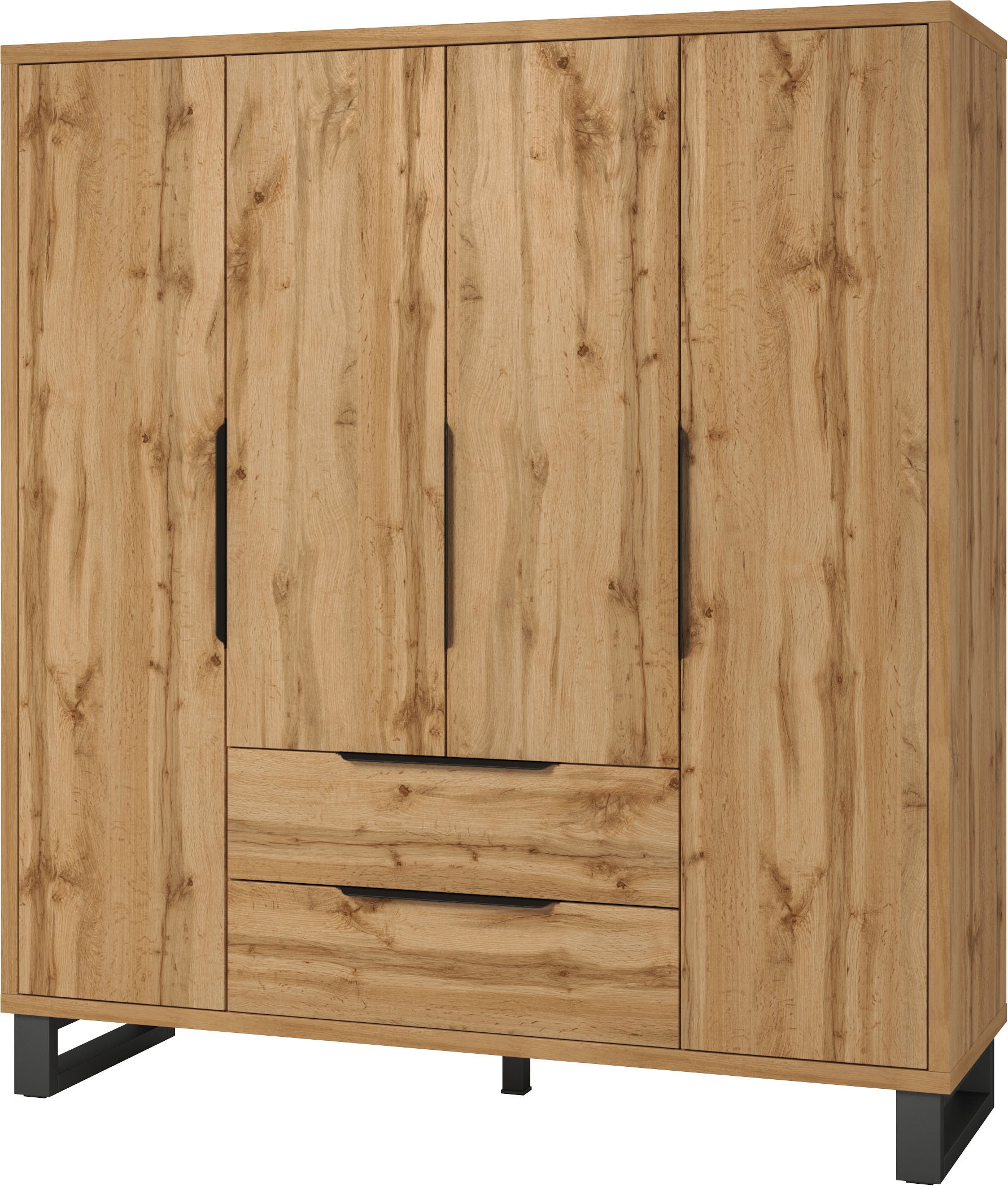 Home affaire Kleiderschrank "Bronne,Breite 191 cm, Wäscheschrank inclusive günstig online kaufen