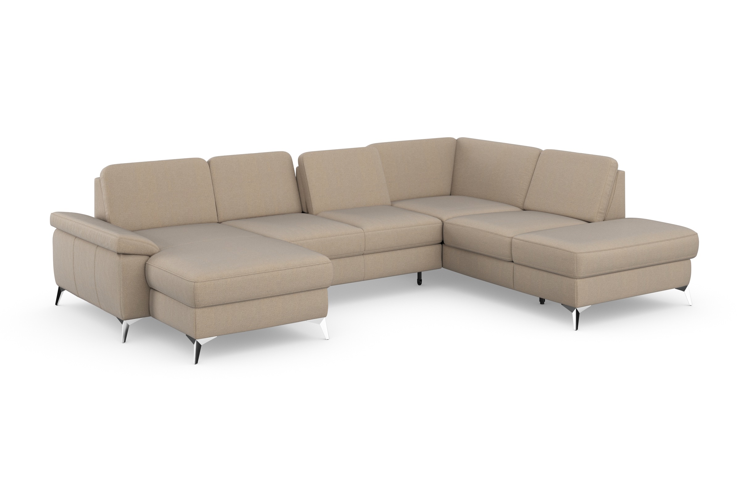 sit&more Wohnlandschaft »Padua U-Form«, inklusive Sitztiefenverstellung, Armteilfunktion und Federkern