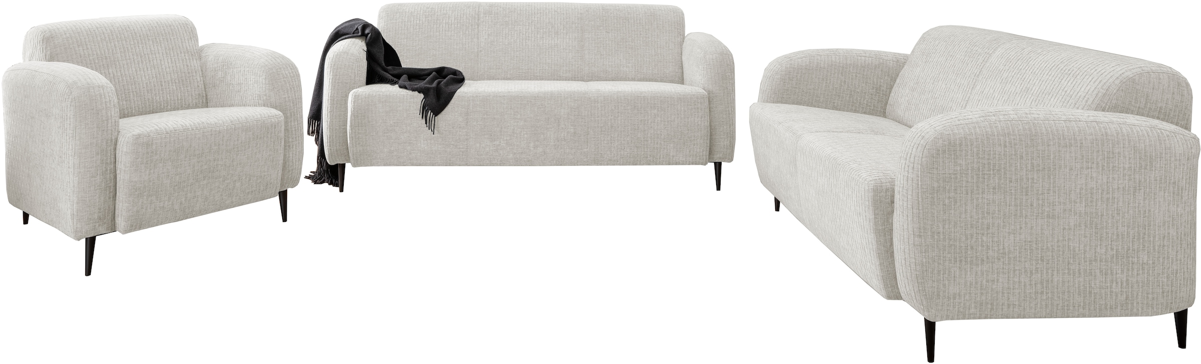 INOSIGN Polstergarnitur »Marone«, (Set, 3 tlg., 3-Sitzer, 2-Sitzer, Sessel) günstig online kaufen