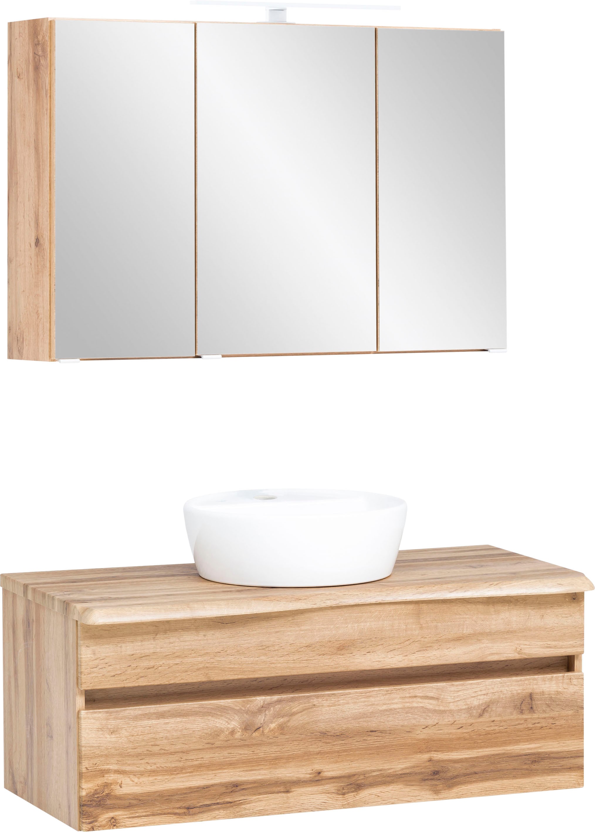HELD MÖBEL Badmöbel-Set »Lienz«, (2 St., Spiegelschrank und Waschtisch) auf  Raten bestellen | Unterschränke