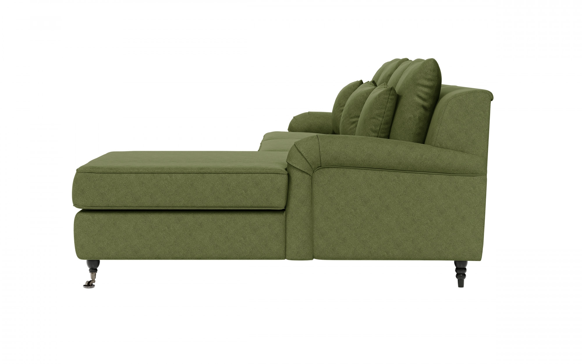Guido Maria Kretschmer Home&Living Ecksofa »NORIN L-Form«, zwei Fußarten: vorne - Rollen, hinten - Holzfüße