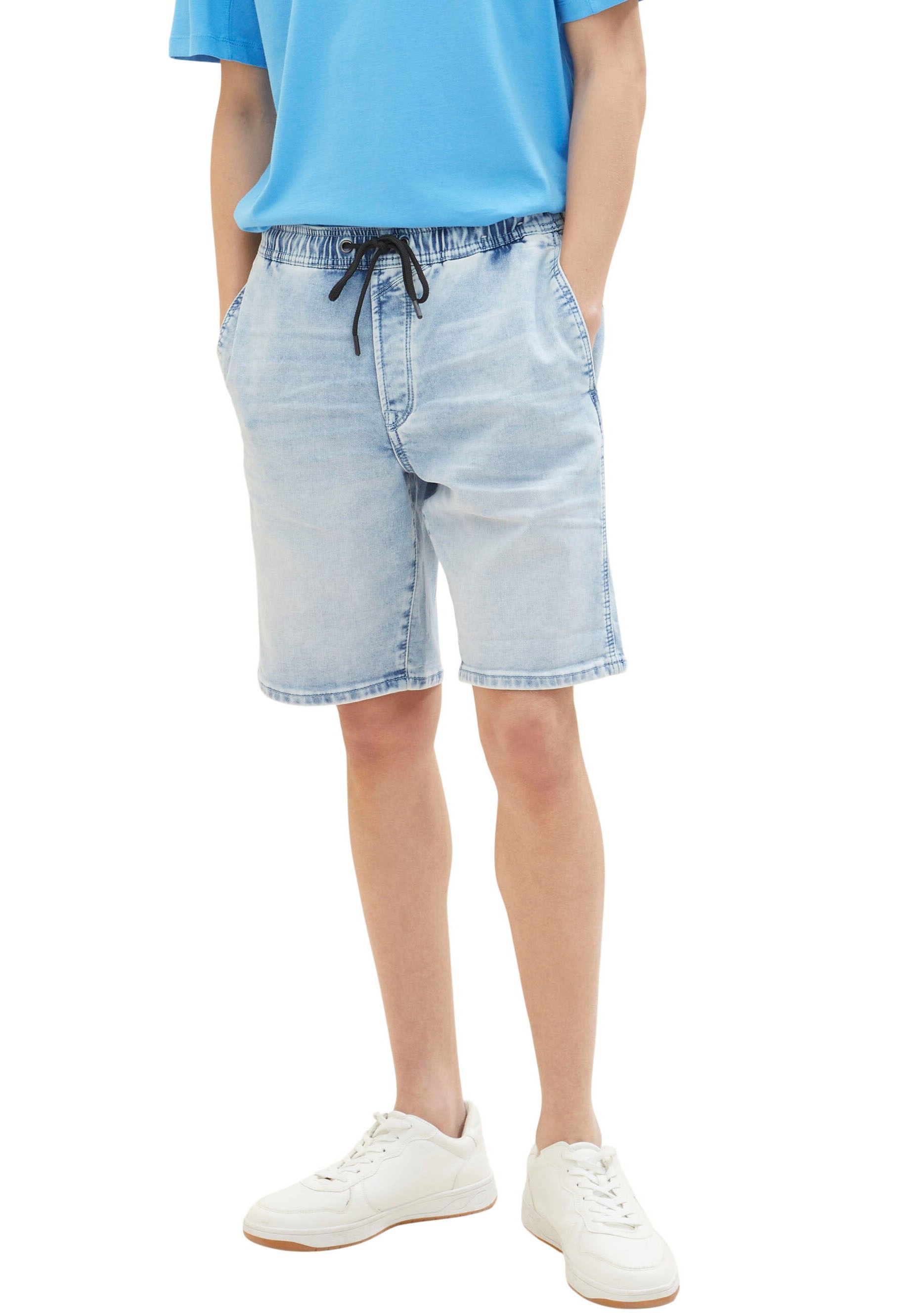 8. Bild von TOM TAILOR Denim Jeansshorts, mit elastischem Tunnelzugbund