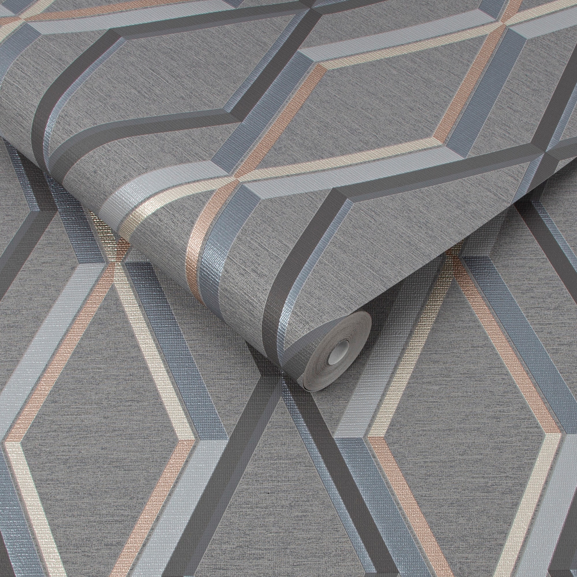 Superfresco Easy Vliestapete »Prestige Geo« geometrisch Dunkelgrau - 10mx52cm