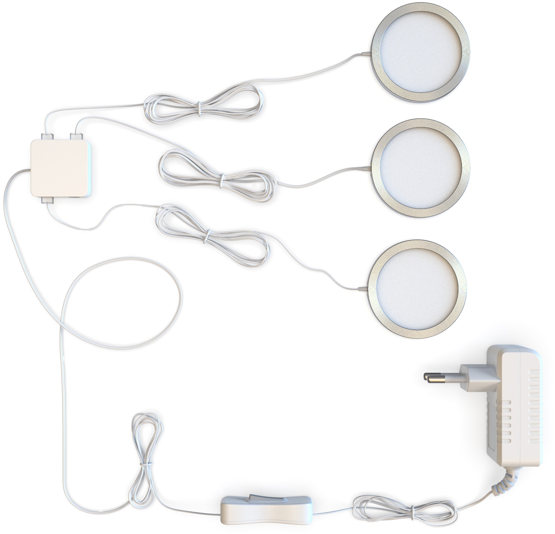 B.K.Licht Unterschrankleuchte, 3 flammig-flammig, LED Schranklicht, Küche, SET  inkl. LED Modul 2W 170lm 3000K auf Raten bestellen