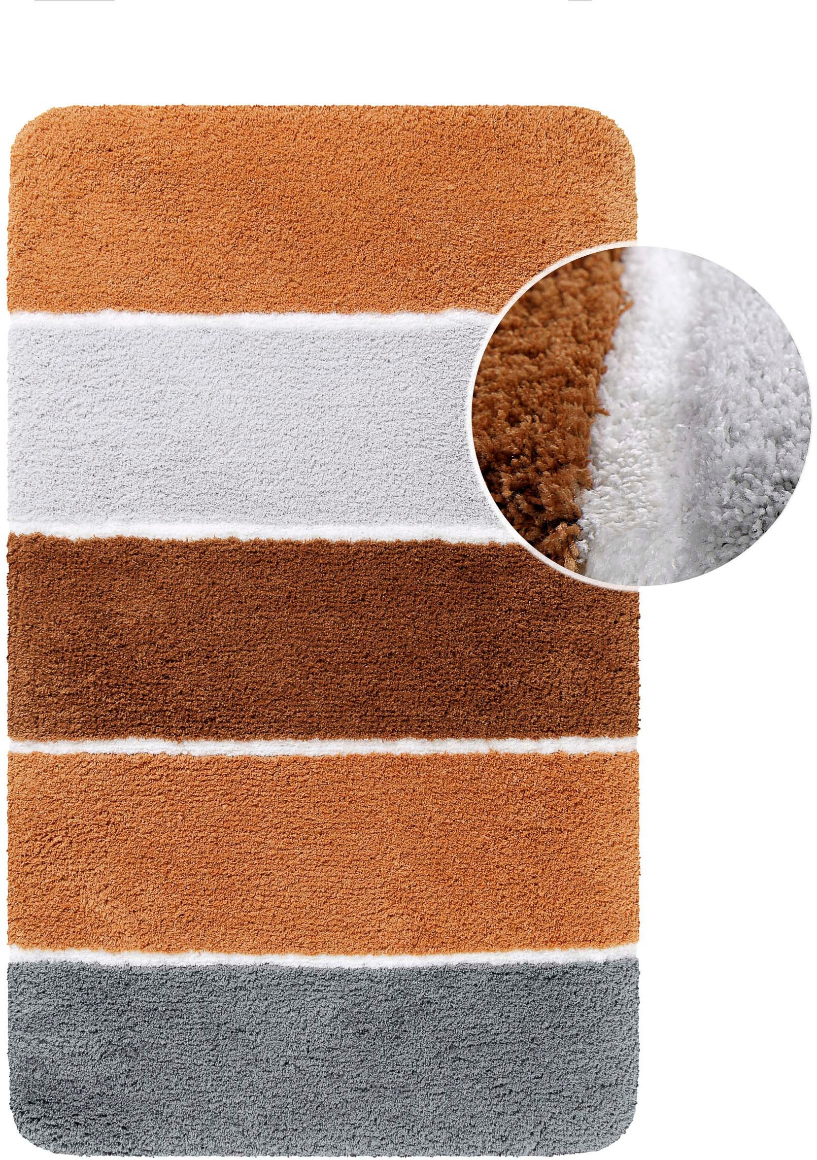 Homie Living Badematte »Rio Marina« Höhe 30 mm rutschhemmend beschichtet fußbodenheizungsgeeignet | schnell trocknend