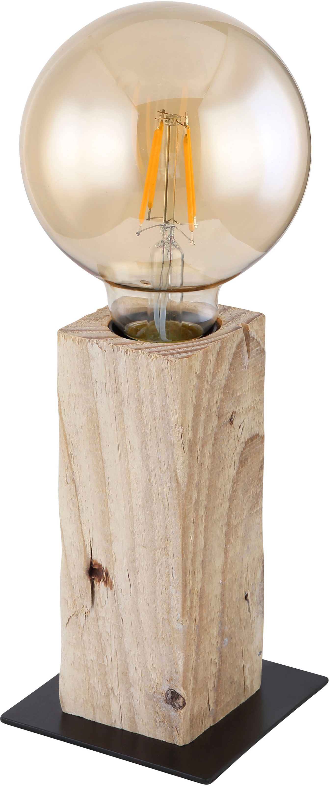 GLOBO LIGHTING Tischleuchte »ADALIE« E27 1 Stk. Tischlampe Holz naturfarben günstig online kaufen