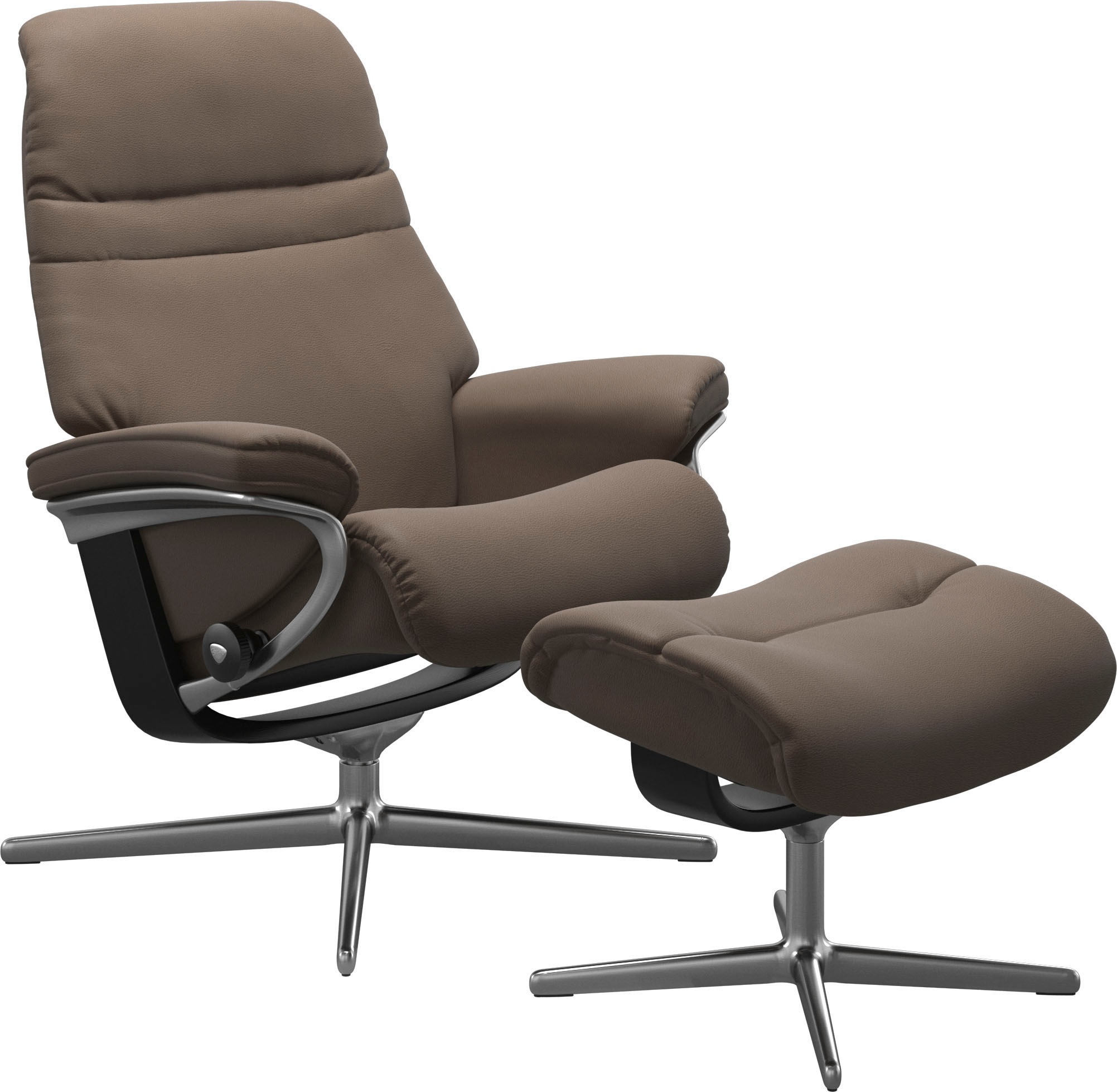 Stressless "Sunrise" Set, Relaxsessel mit Hocker, mit Hocker, mit Cross Bas günstig online kaufen