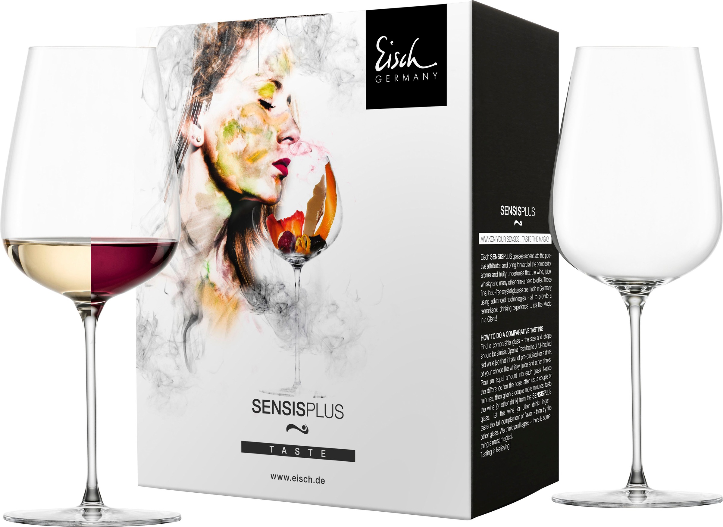 Eisch Weißweinglas »ESSENCA SENSISPLUS«, (Set, 2 tlg., 2 Gläser im Geschenkkarton), Allroundglas, 2-teilig, 580 ml, Made in Germany