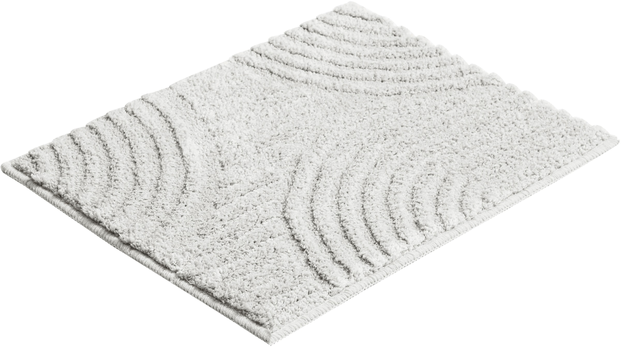 my home Badematte »Ognon, Scandi, Boho, modernes Muster«, rutschhemmend beschichtet, fußbodenheizungsgeeignet-schnell trocknend-strapazierfähig, Badteppich, Uni Farben, Hoch-Tief-Effekt