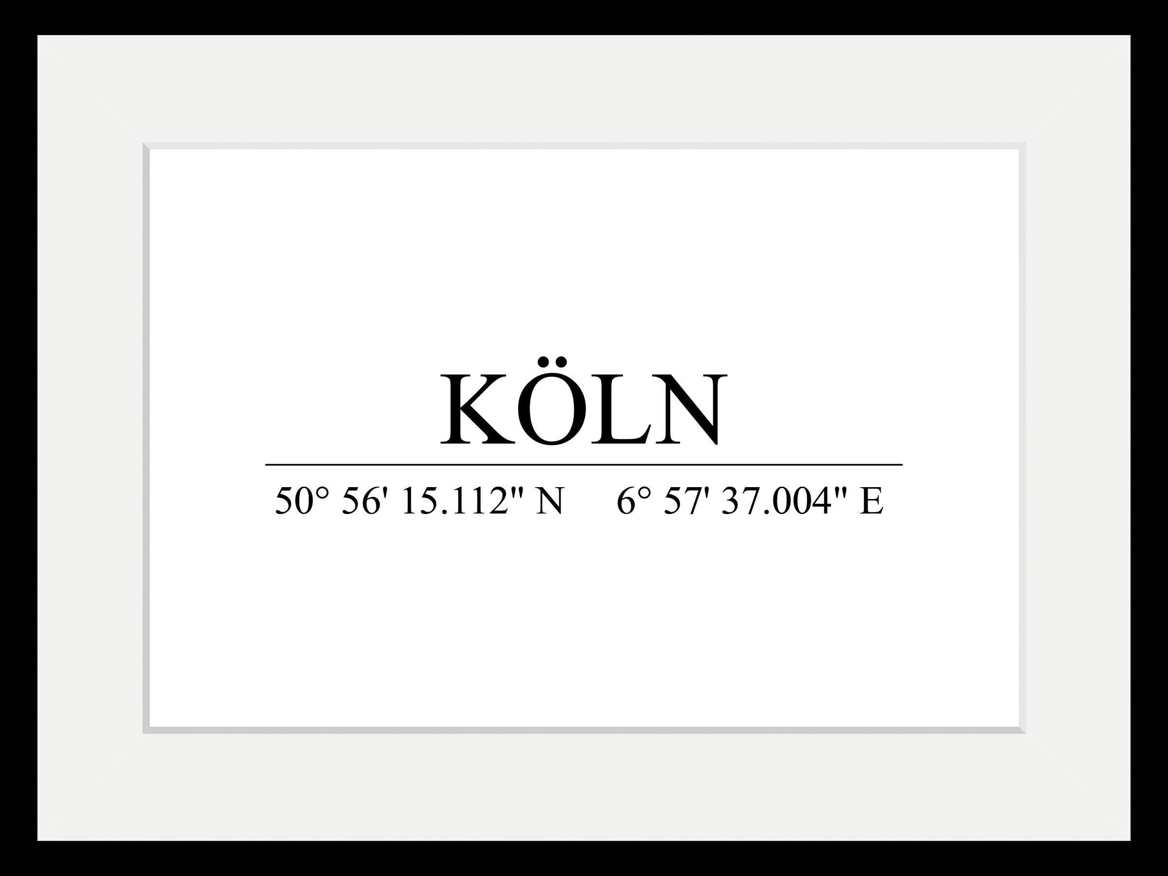 queence Bild »KÖLN«, Städte-Schriftzug-Deutschland-Stadt-Köln-Schwarz-Weiß, günstig online kaufen