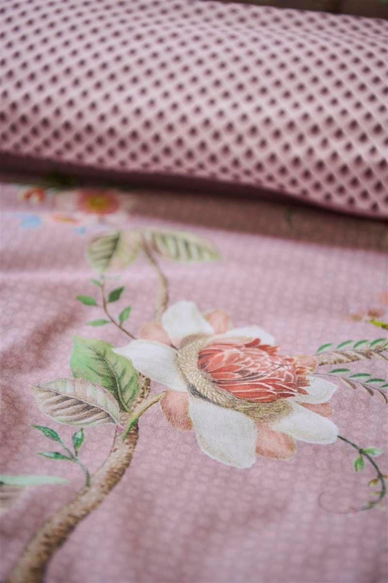 PiP Studio Wendebettwäsche »Okinawa«, 100% Baumwolle, Bettwäsche mit Reißverschluss, Blumen, Pfau