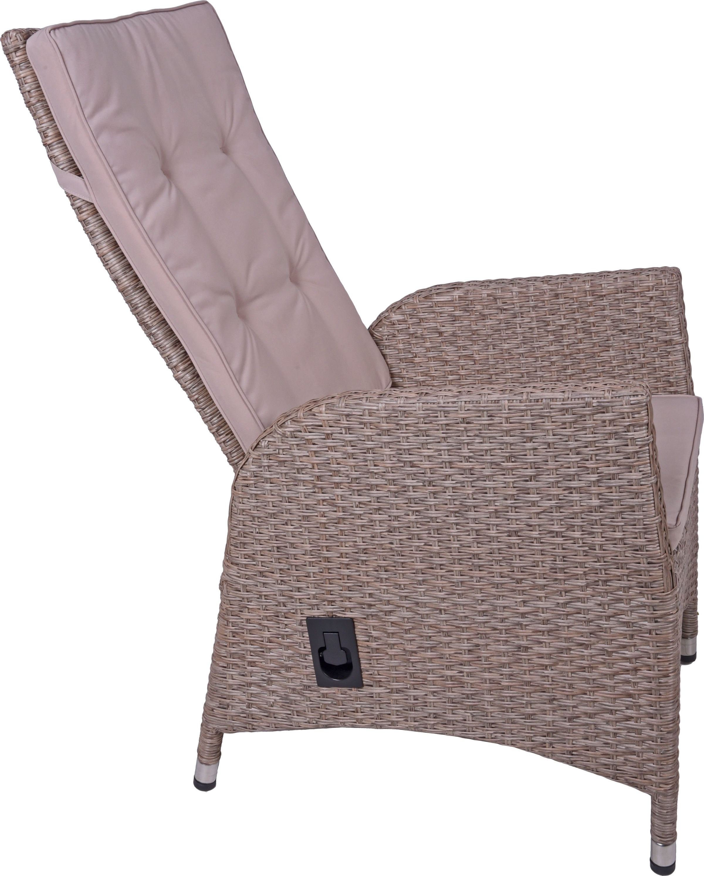 Garden Pleasure Garten-Essgruppe », Tischgruppe »BRAGA Set 01«, weidenbraun«, (Set, 7 tlg.), 6 Sessel, mit Gasfedern, Tisch LxB: 220x100 cm, inkl Auflagen