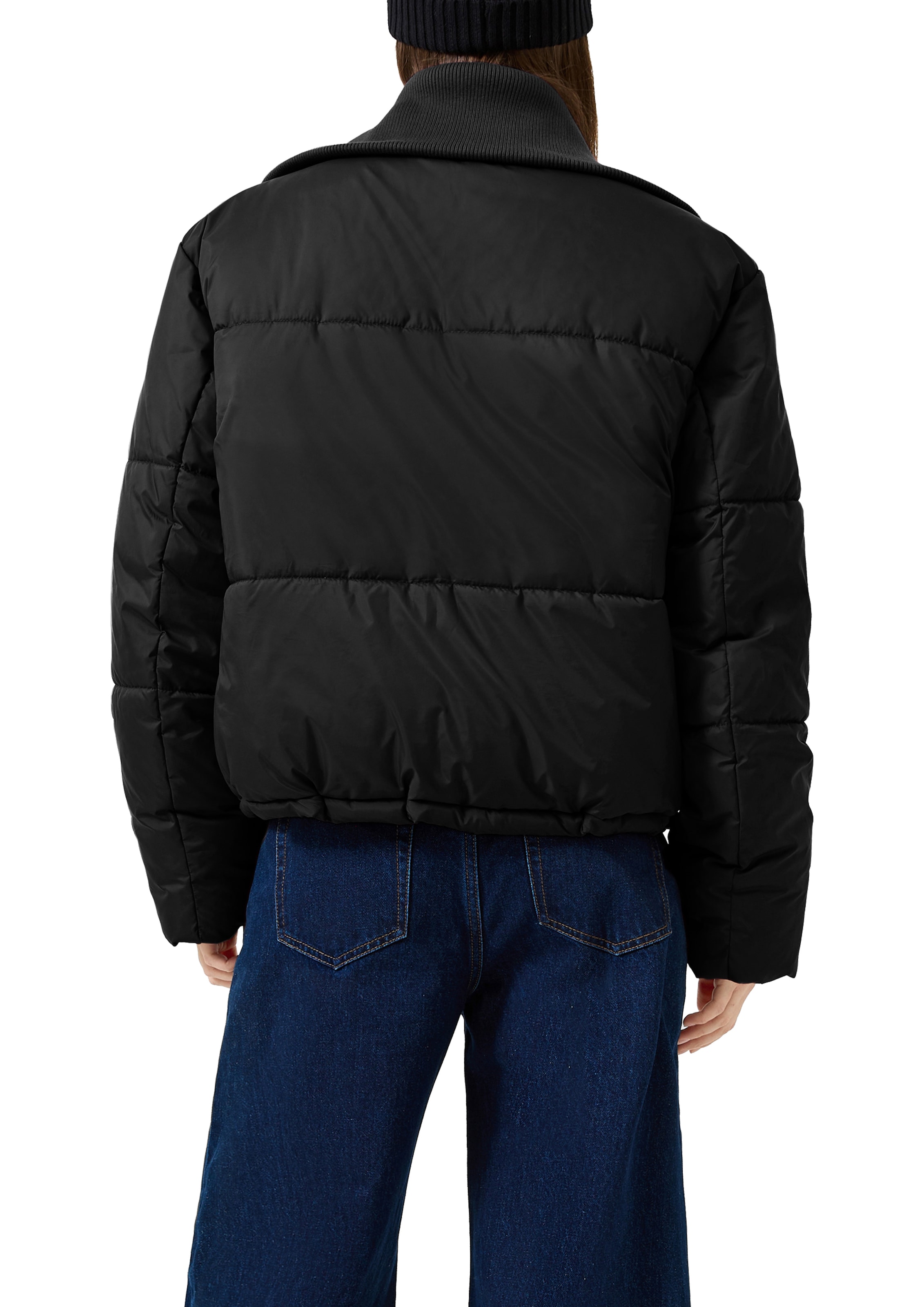 QS Steppjacke ohne Kapuze Winterjacke mit Rollkragen und Reißverschluss