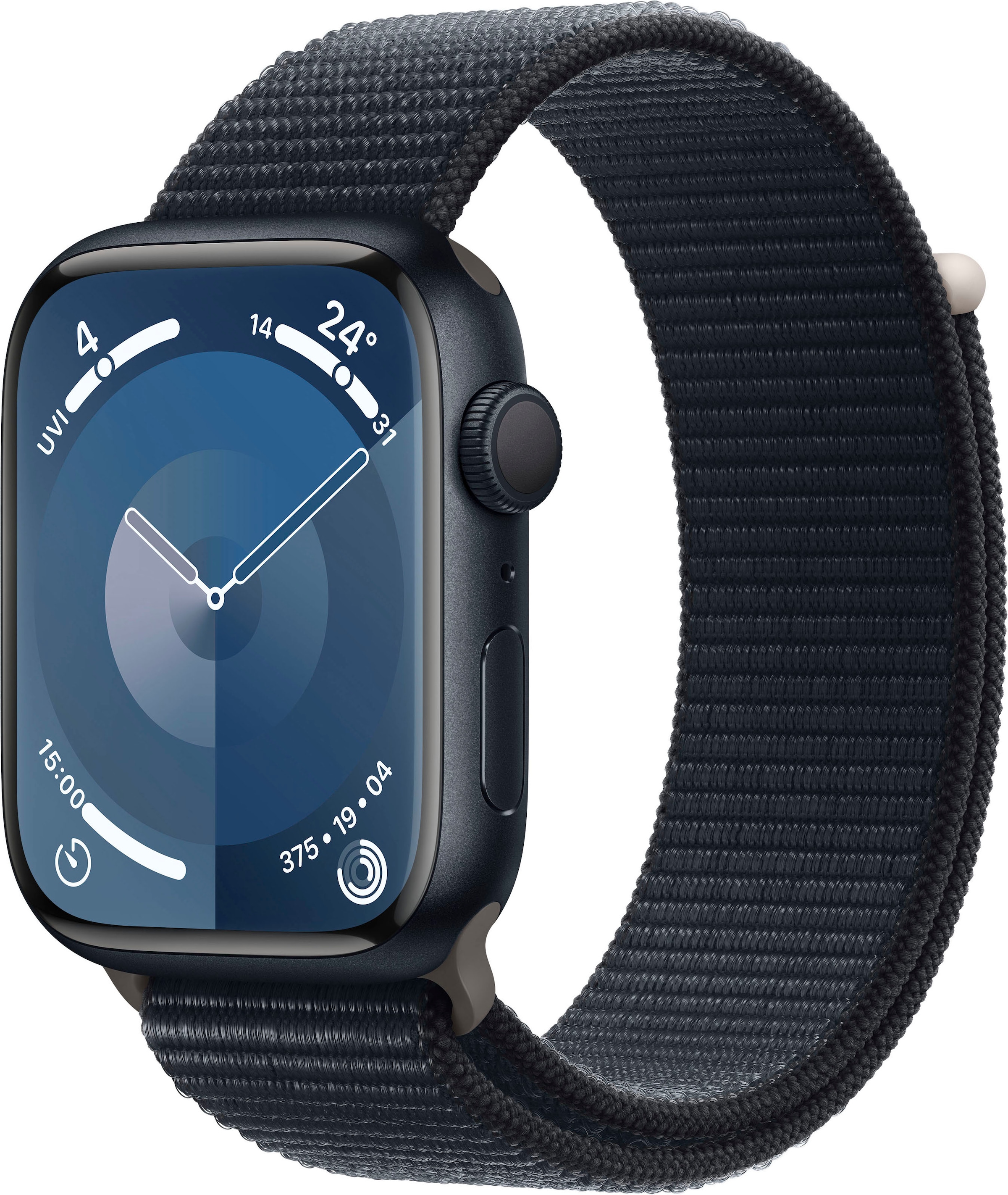 APPLE Smartwatch »Watch Series 9 Aluminium« (4, 5 cm / 1, 77 ′′) Watch OS 10 Mitternacht