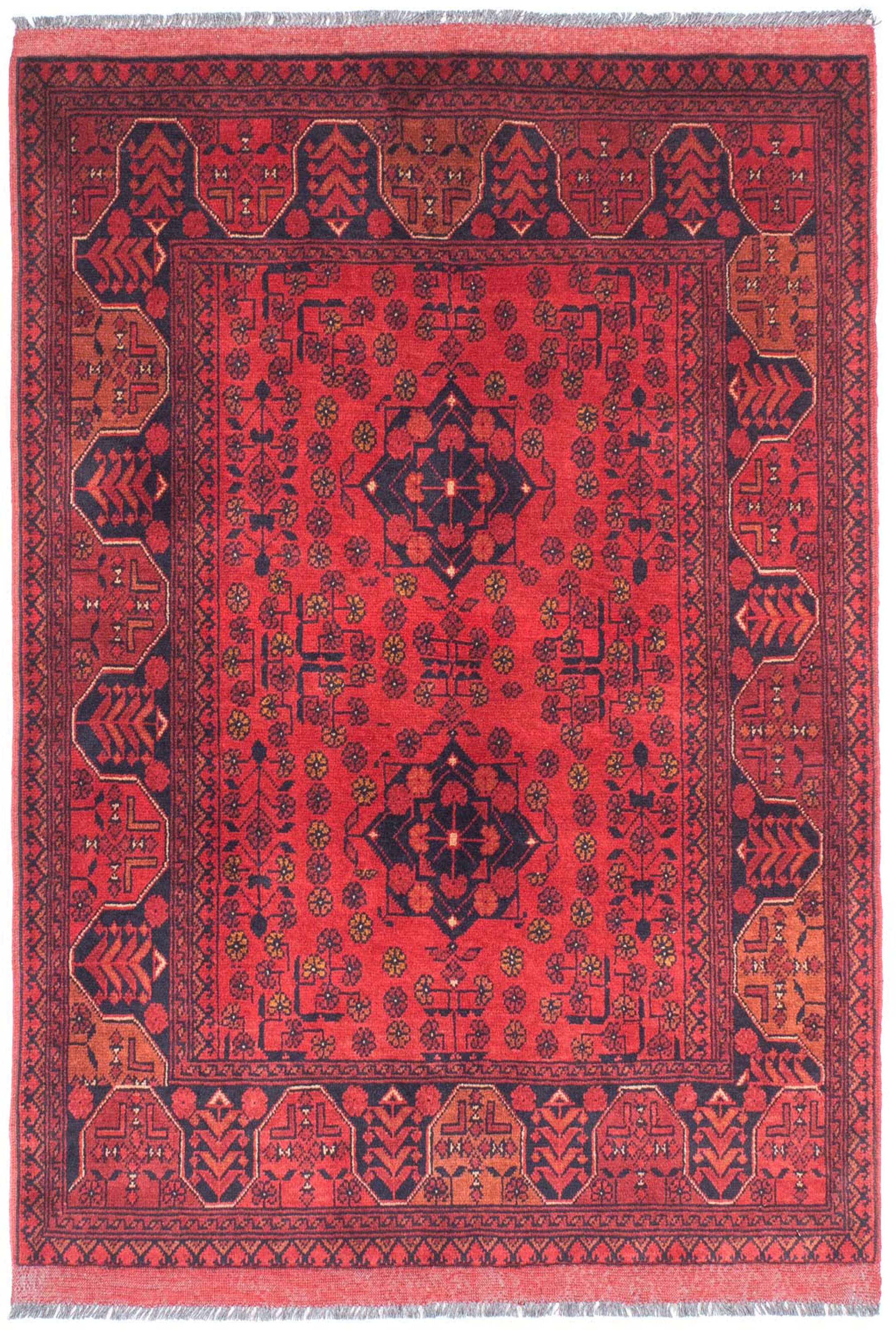 morgenland Orientteppich »Afghan - Kunduz - 145 x 103 cm - dunkelrot«, rech günstig online kaufen