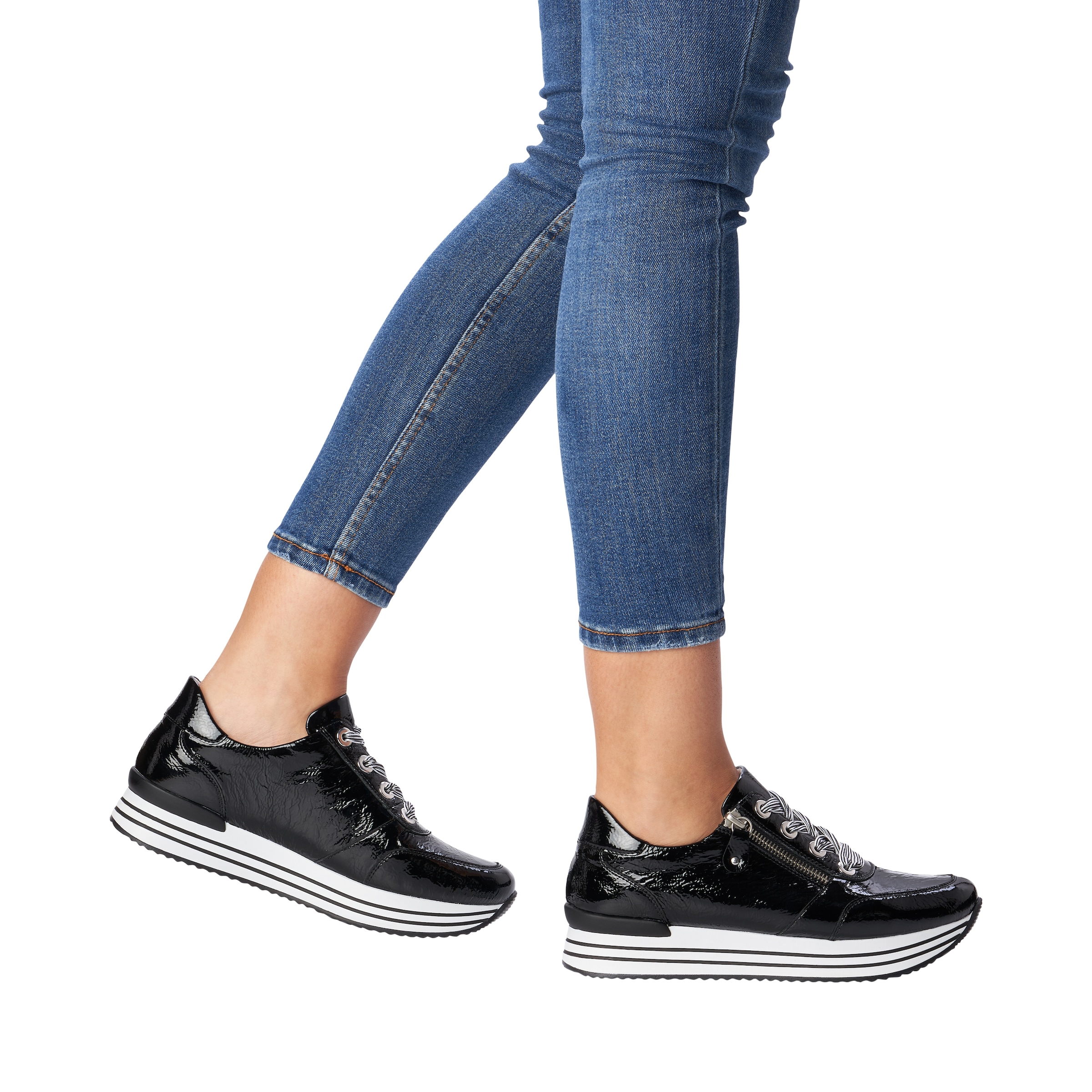 Remonte Plateausneaker, Freizeitschuh, Halbschuh, Schnürschuh mit gepolstertem Schaftrand