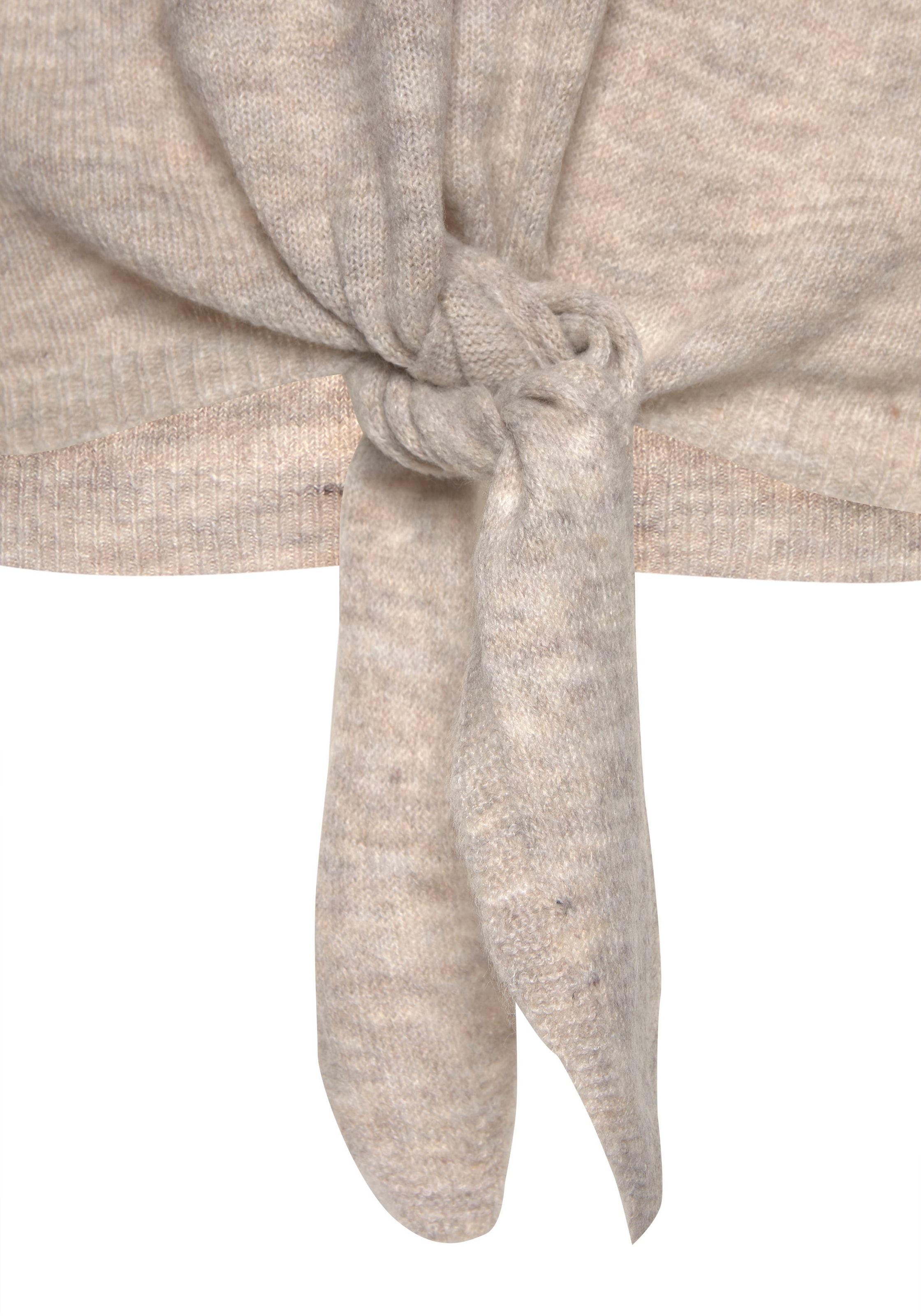 LASCANA Strickpullover, mit U-Boot-Ausschnitt und Knoten-Detail, casual-chic