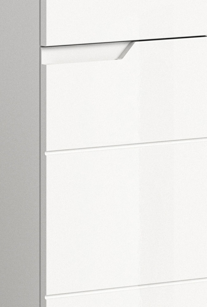 INOSIGN Badmöbel-Set »CAPRI, 3-teilig, mit eingefasster Griffmulde, bestehend aus:«, Hochschrank, Waschbeckenunterschrank und Spiegelschrank