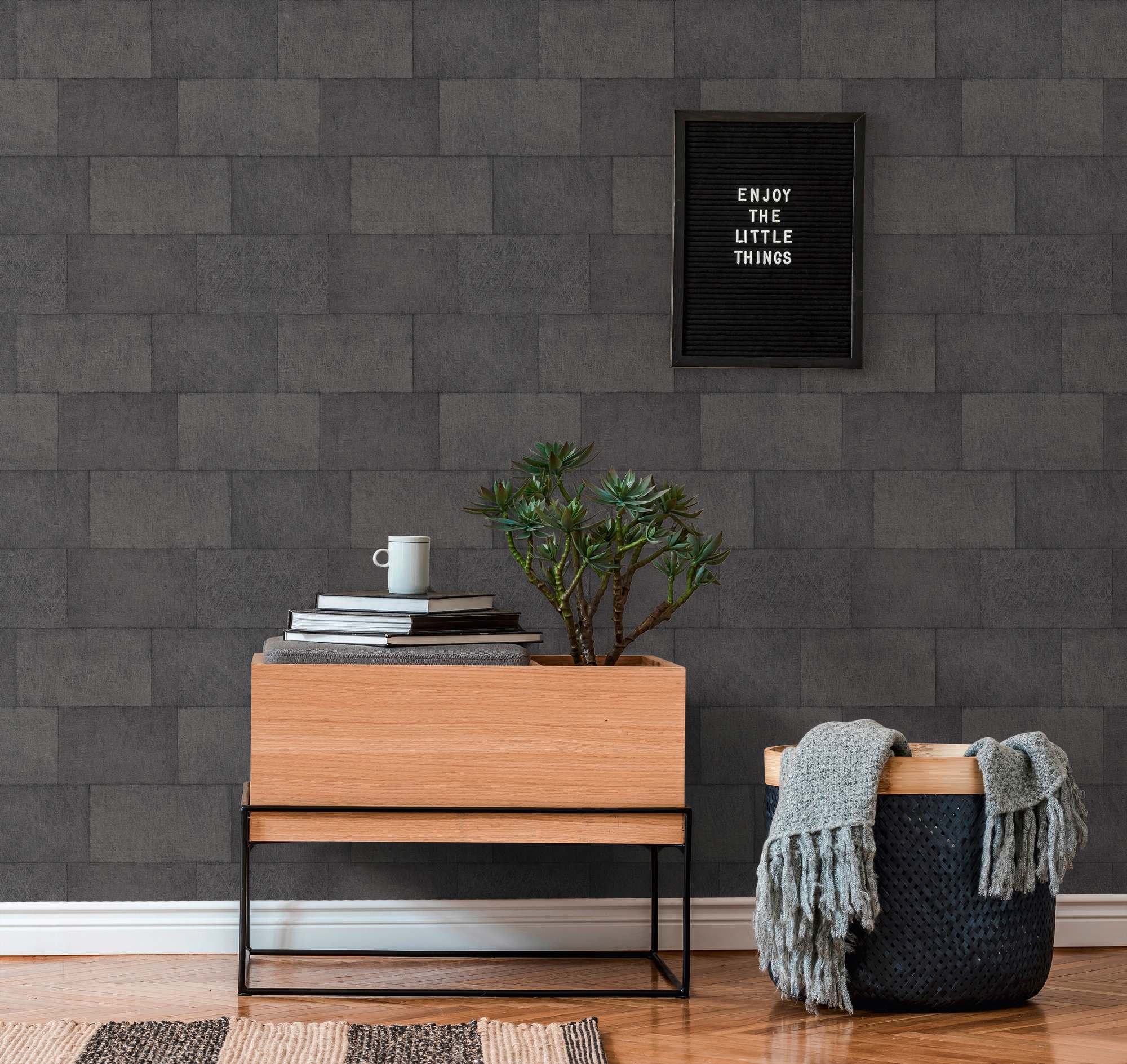 living walls Vliestapete »Titanium«, Steinoptik-gemustert-Motiv, Moderne Tapete Steinoptik Tapeten Wohnzimmer Schlafzimmer Küche Flur