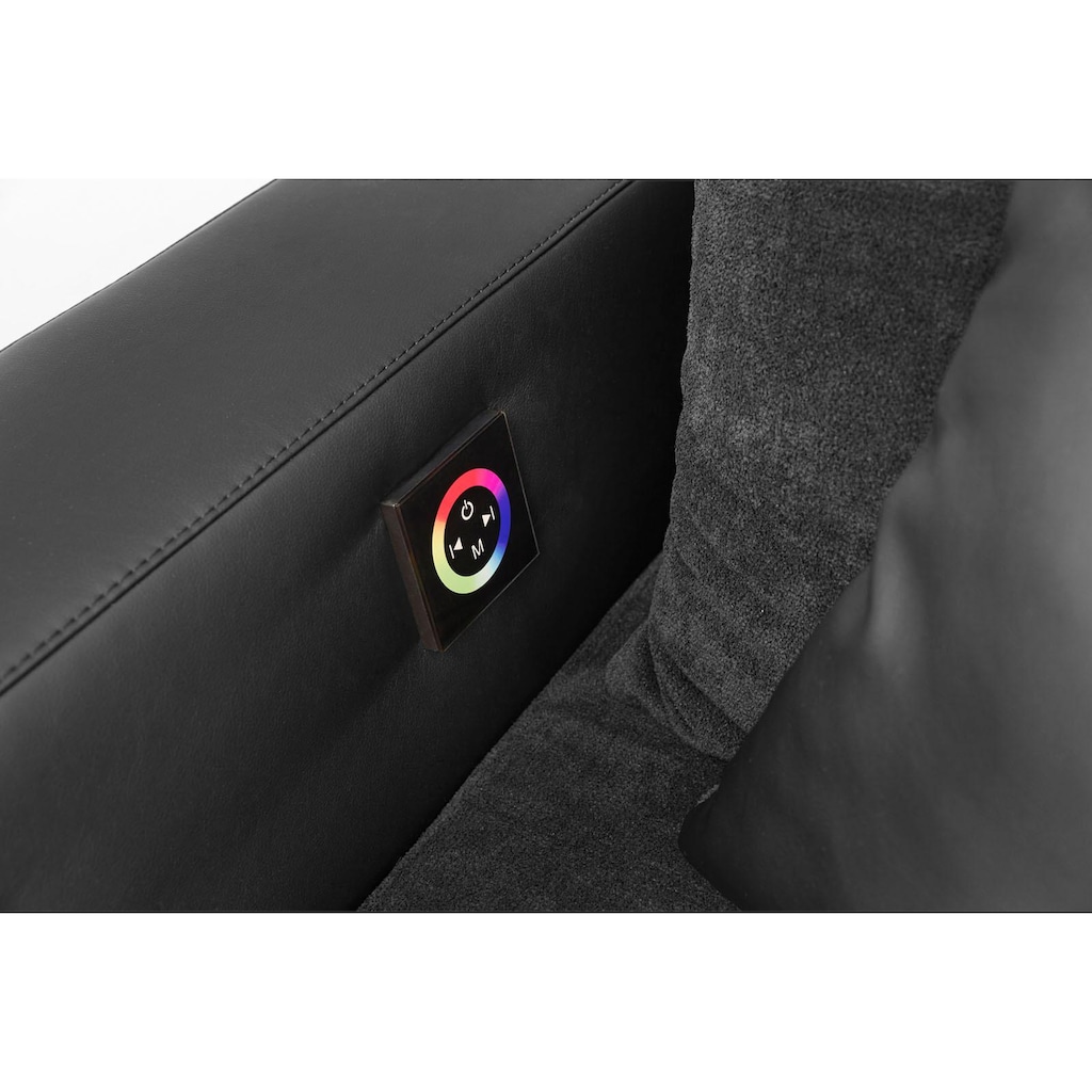 Jockenhöfer Gruppe Ecksofa Laredo, inklusive RGB-LED-Beleuchtung und Bluetooth-Soundsystem