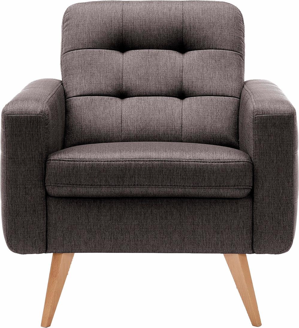 exxpo - sofa fashion Sessel »Nappa, Loungesessel mit aktueller Rückensteppu günstig online kaufen