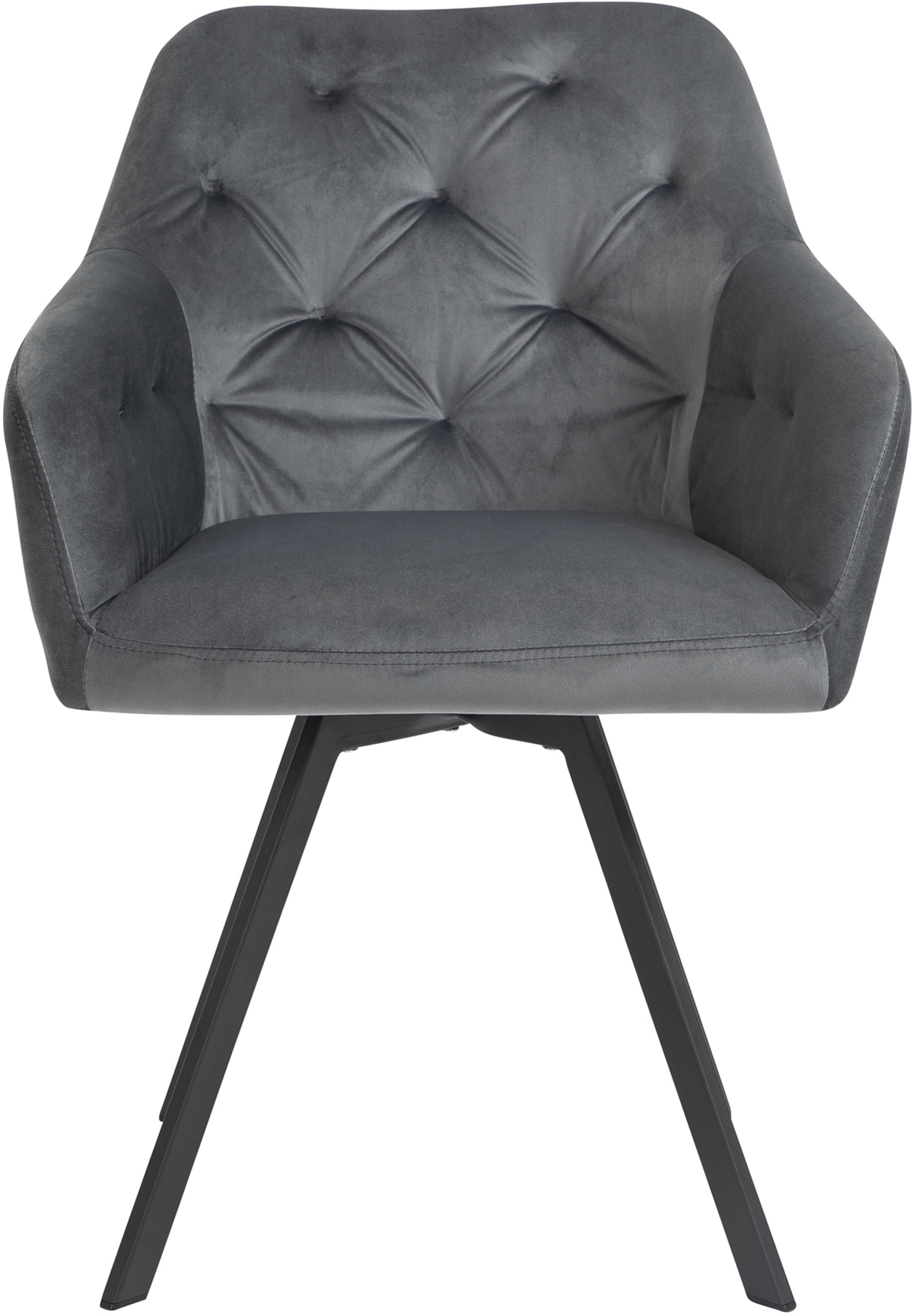 SalesFever Essgruppe, (Set, 5 tlg.), Stühle mit 360° Drehplatte unter der Sitzfläche, mit echter Baumkante
