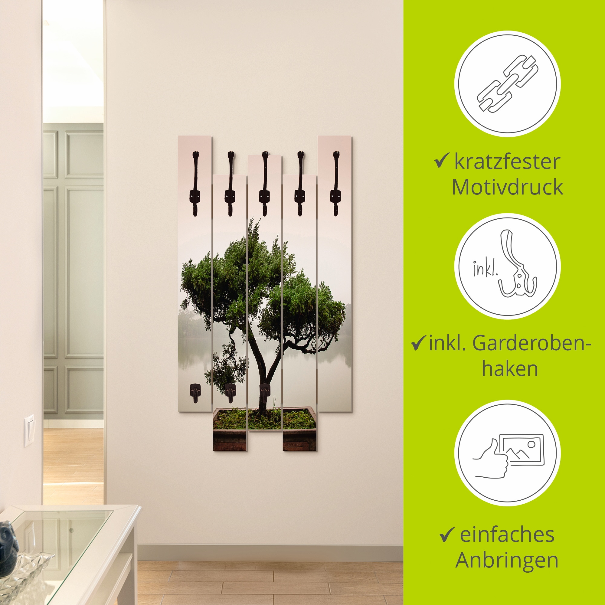 Artland Garderobenleiste »Chinesischer Bonsaibaum«, teilmontiert