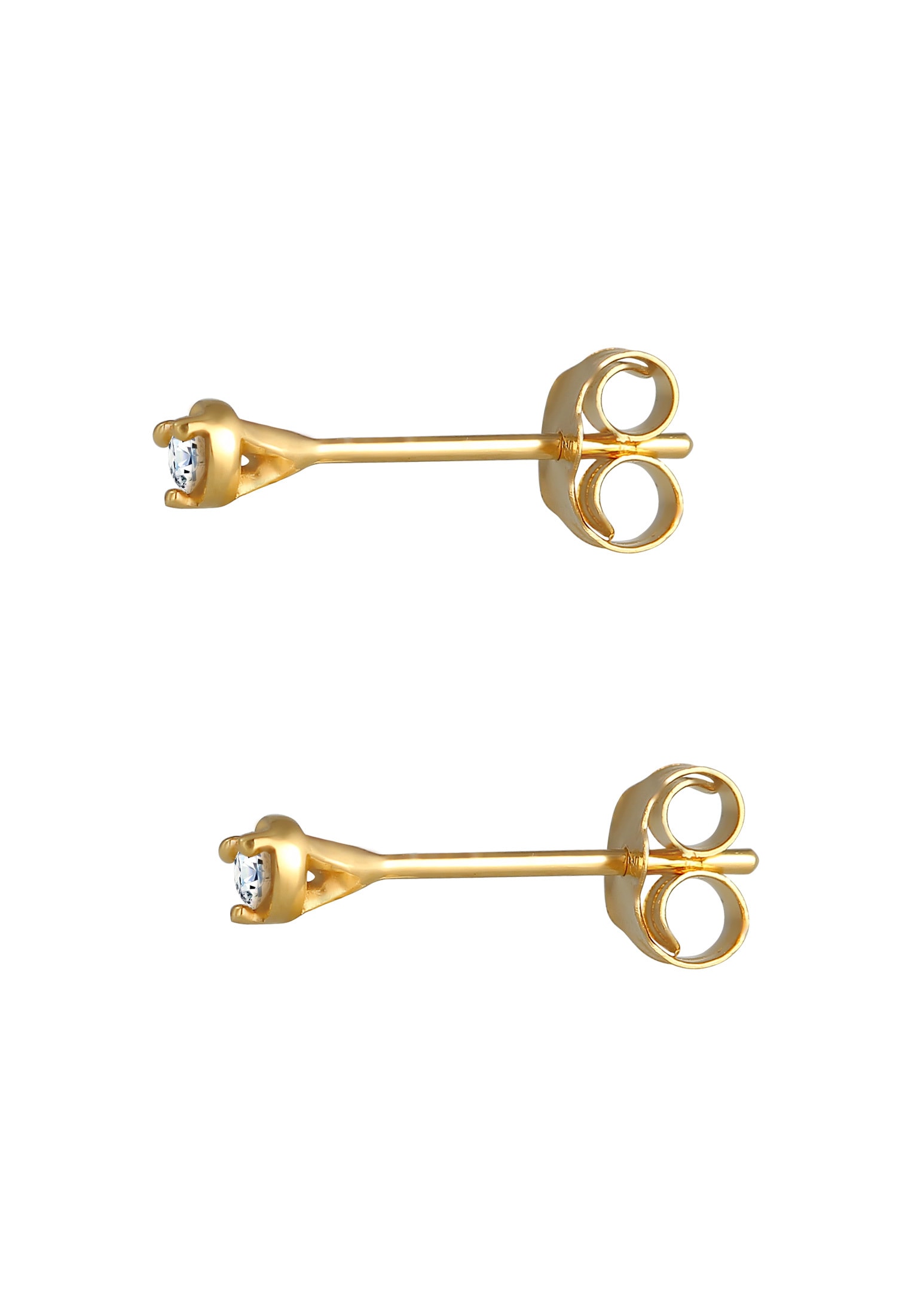 Elli DIAMONDS Paar Ohrstecker »Ohrstecker Diamant Weiß Brillantschliff (0.06 ct) 585 Gelbgold«