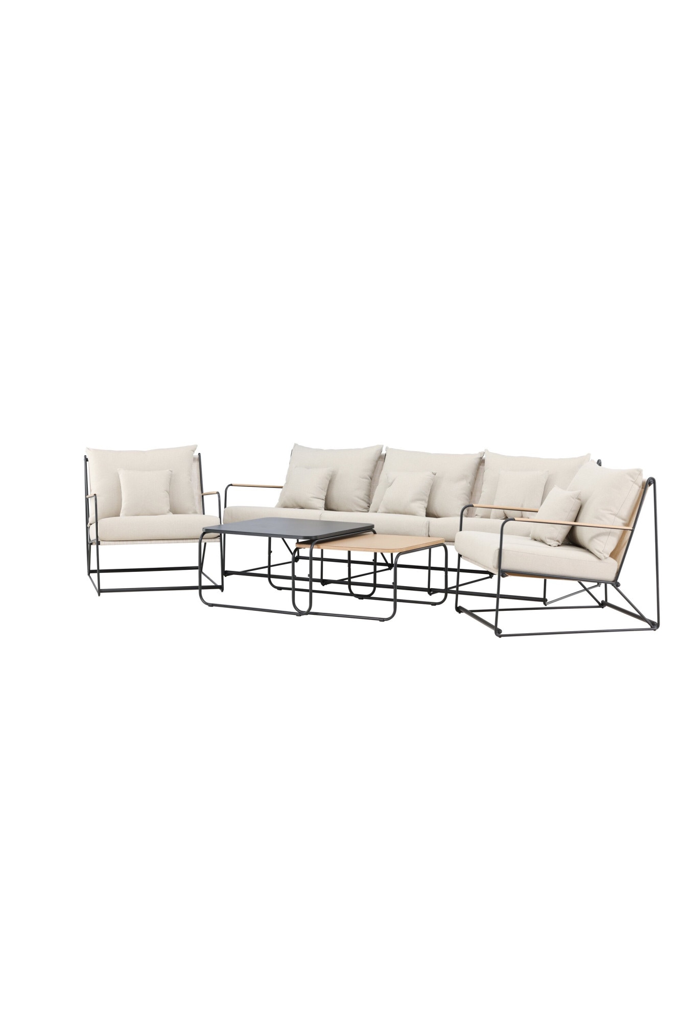 Venture Home Gartenlounge-Set »Palazzo, großzügiges Outdoor-Set für hohen Sitzkomfort« 5 tlg. Loungemöbel mit Stoffbezug, angenehm, weich