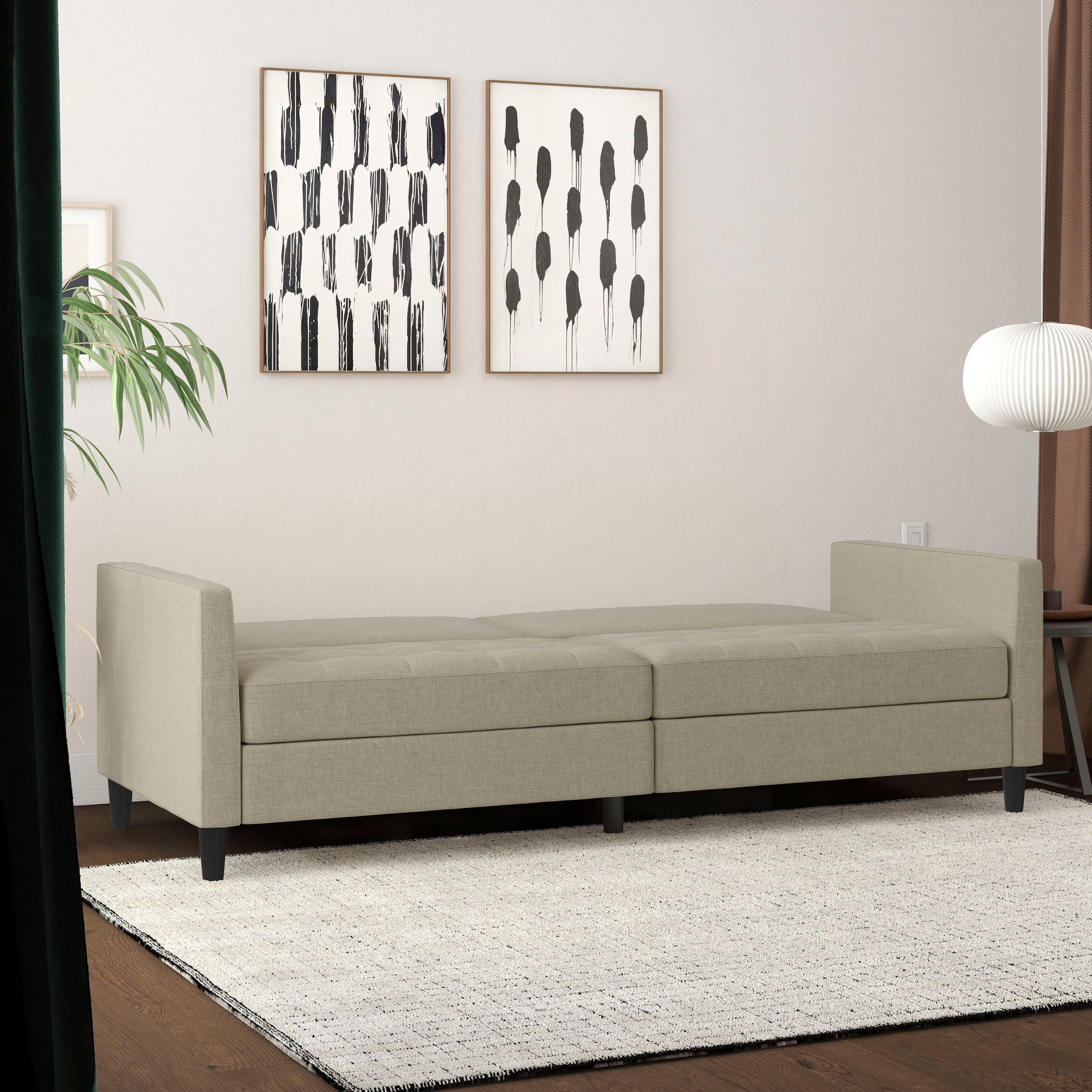 Dorel Home 3-Sitzer »Presley«, Sofa mit Bett-Funktion und verstellbarer Rückenlehne
