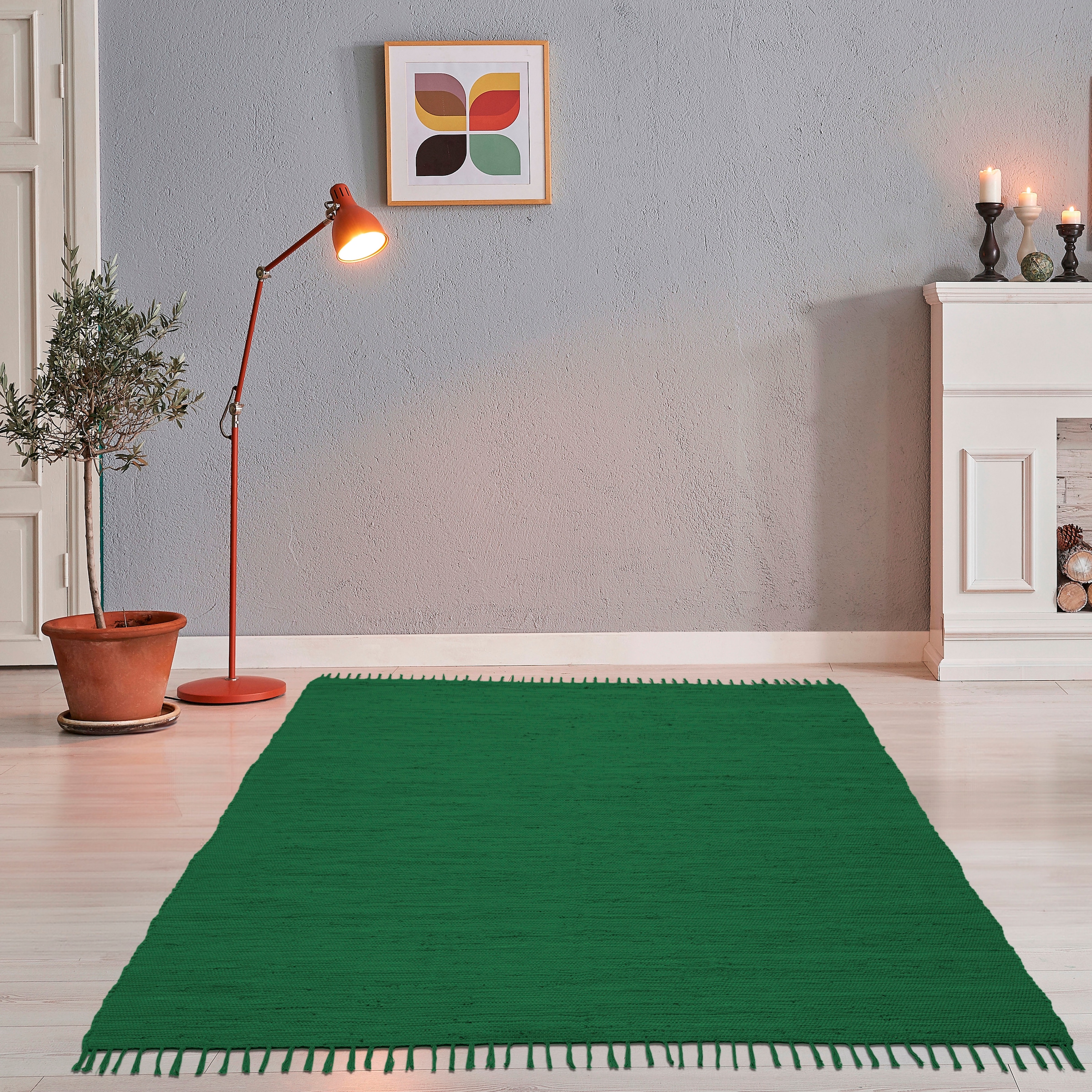 THEKO Teppich »Happy Cotton Fleckerl, handgewebt«, rechteckig, 5 mm Höhe, F günstig online kaufen