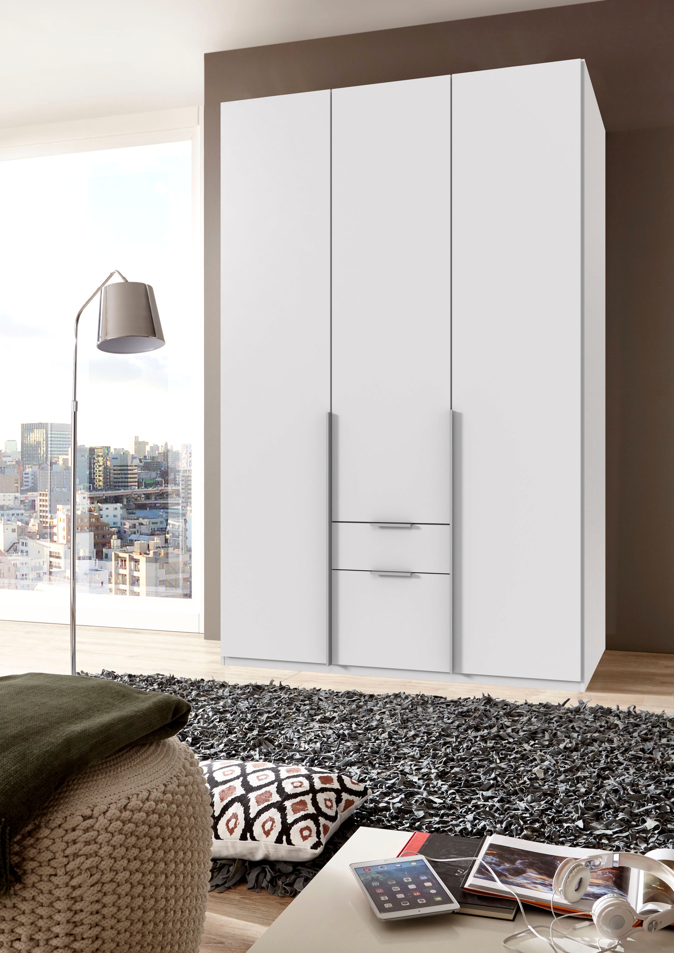 Wimex Drehtürenschrank »Mugano« mit langen oder kurzen Griffen aus Metall, günstig online kaufen