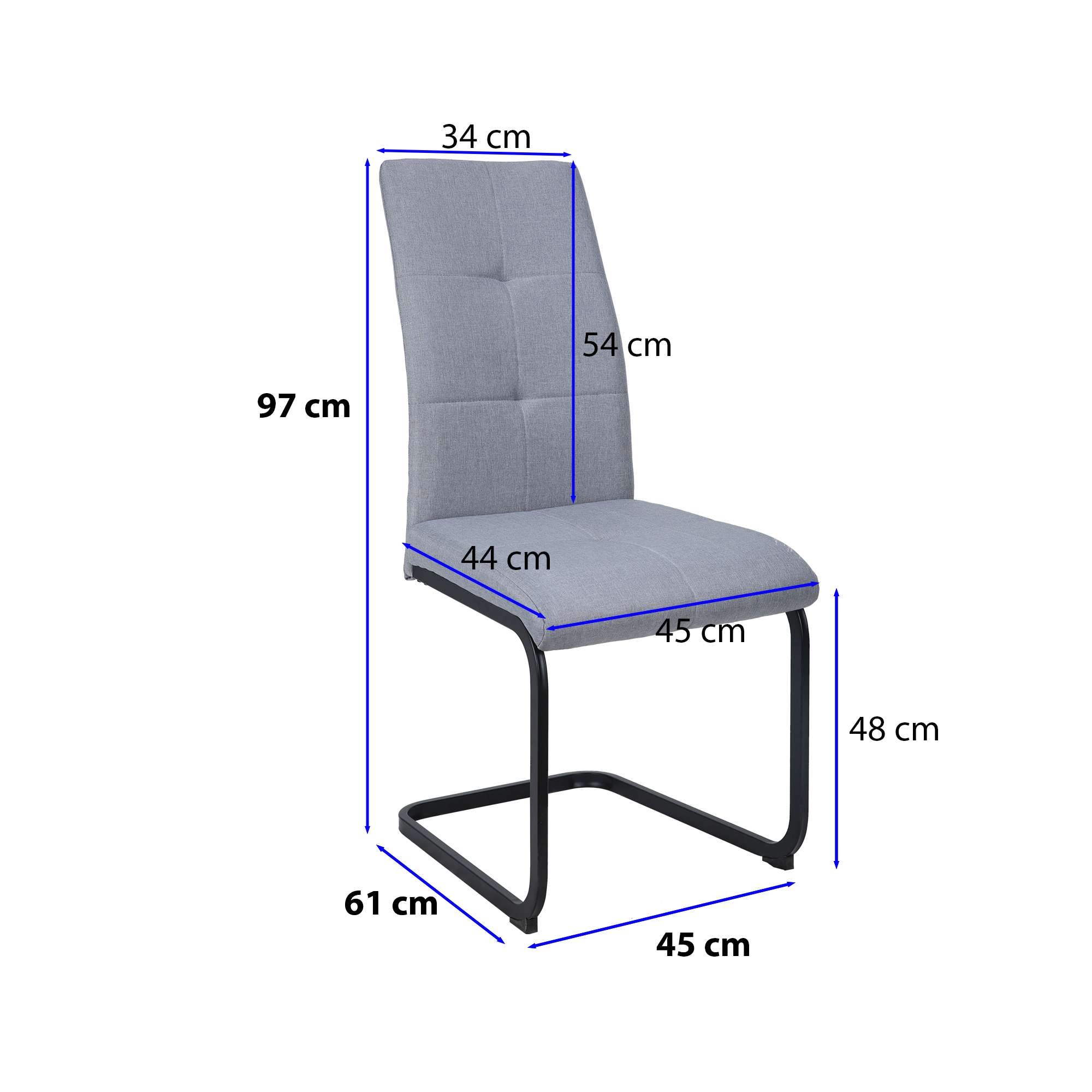 OTTO home Esszimmerstuhl »Calgoty« () 2 Stk.Freischwinger, gepolsterte Rückenlehne und Sitzfläche, Sitzhöhe 48 cm