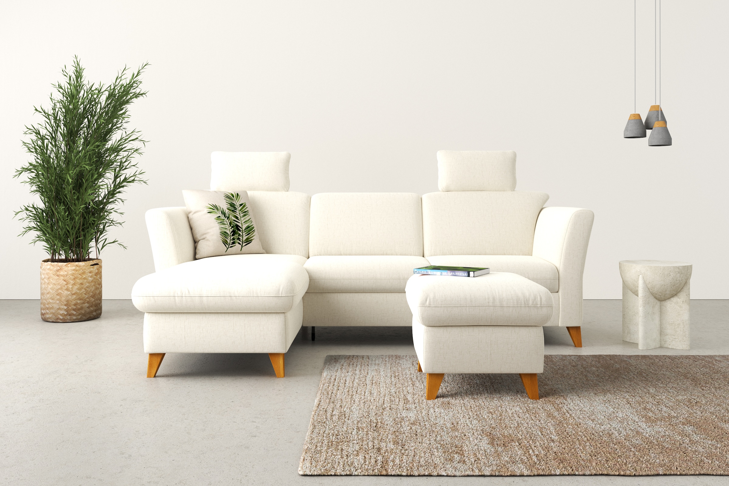 Home affaire Ecksofa »Trelleborg L-Form«, Federkern-Polsterung, wahlweise mit Bettfunktion und Bettkasten