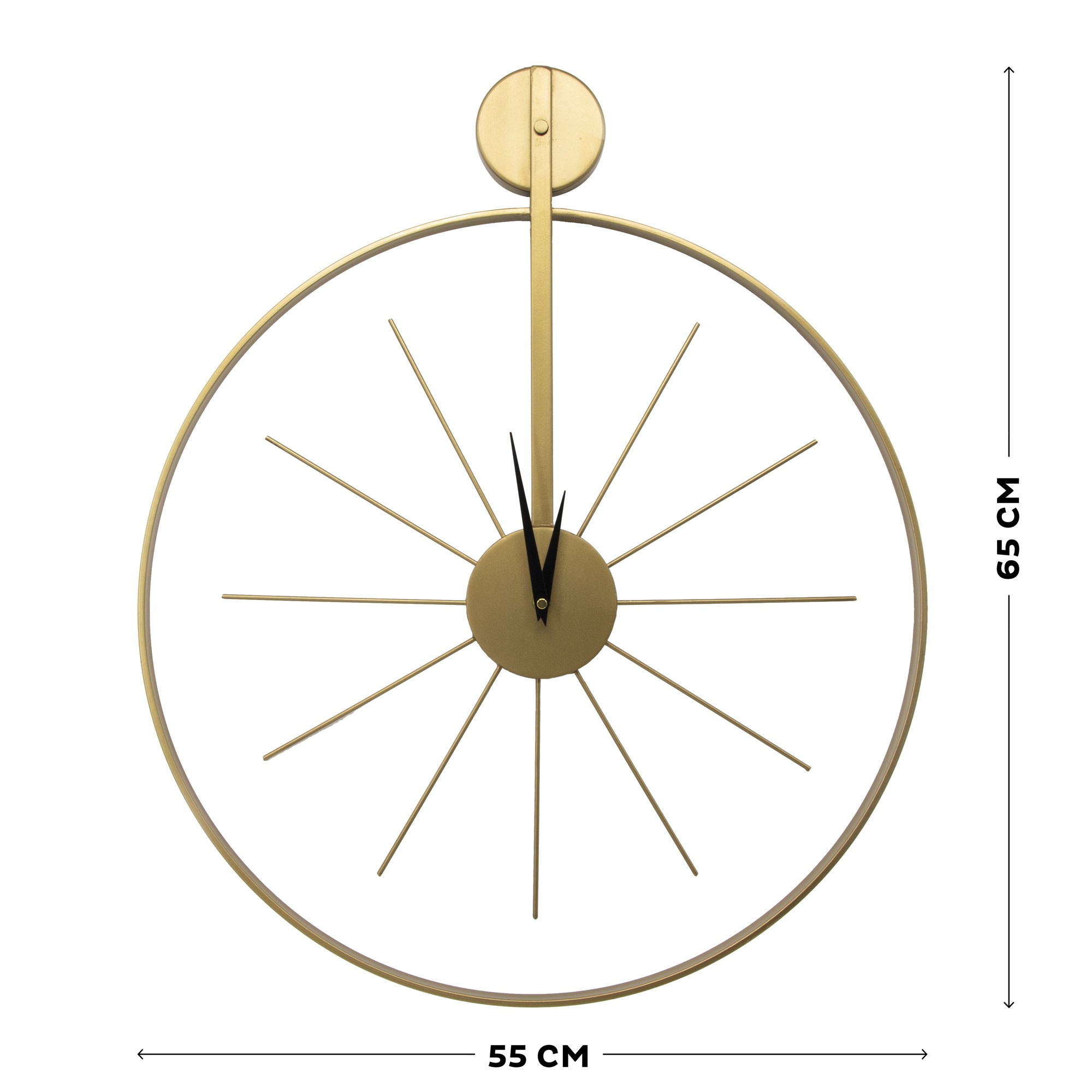 Art for the home Wanduhr »Luxus Wanduhr Rund«, Uhr - Luxuriöse runde Hängeuhr in Gold - 55cm x 65 cm