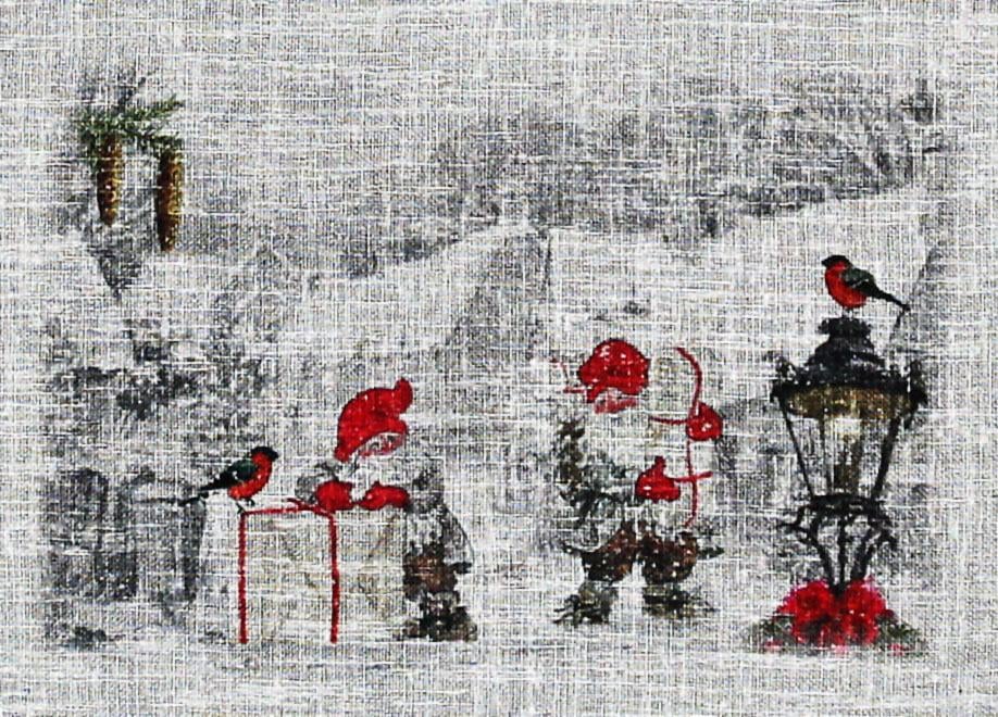 HOSSNER - ART OF HOME DECO Gardine »Wichtel«, (1 St.), weihnachtlicher  Landhaus-Look auf Raten bestellen