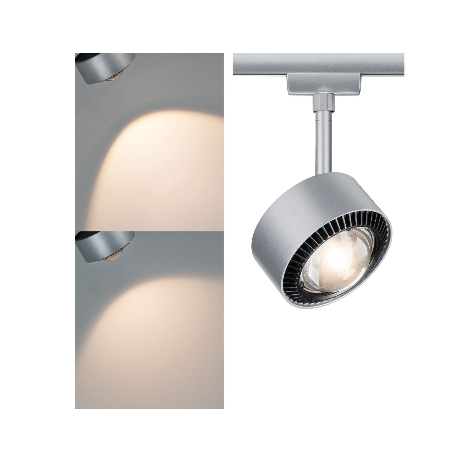 Paulmann Schienensystem-Leuchten »URail Schienenspot Aldan 498lm 8W 2700K 230V Schwarz matt, Chrom«, Einzelspot, dimmbar