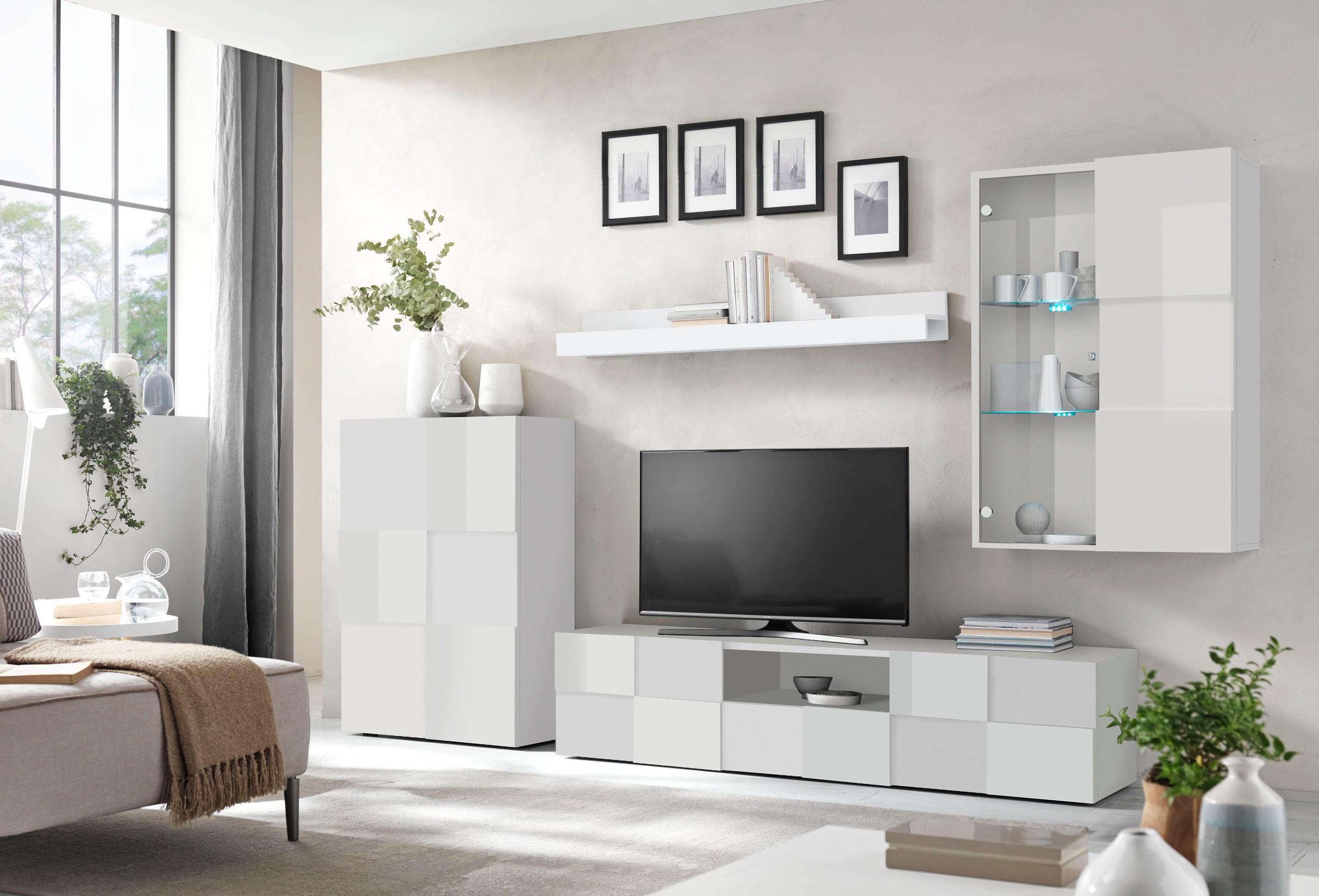 INOSIGN Wohnwand »Dama, 4tlg.Breite 300 cm, Höhe 200 cm, moderne Anbauwand günstig online kaufen