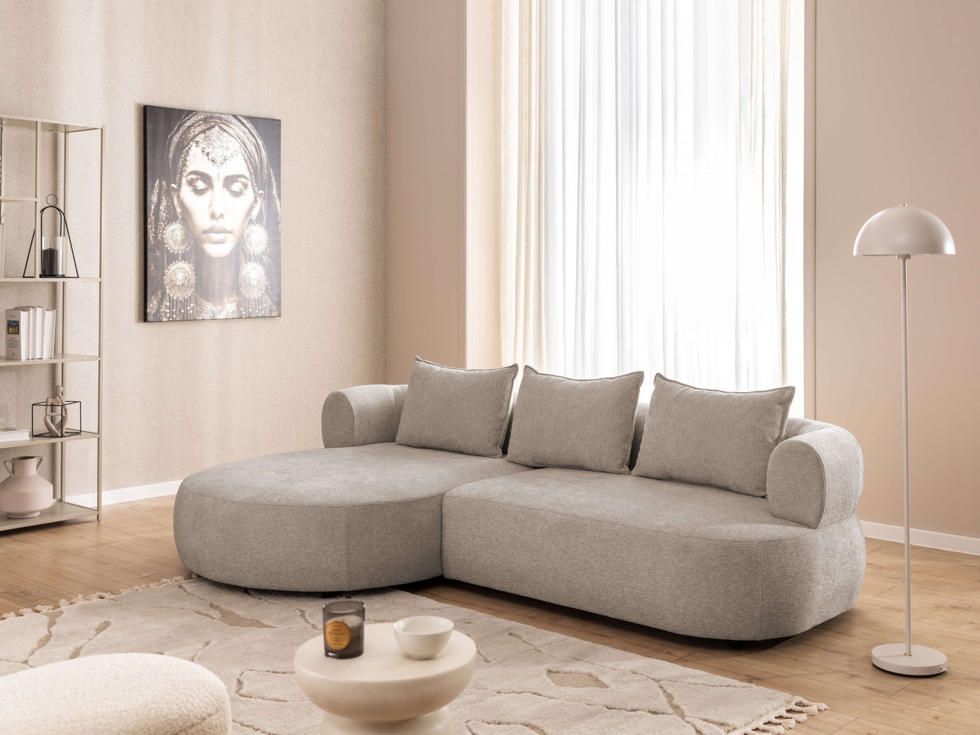 Home affaire Ecksofa »LUSSAC L-Form Design-Sofa mit Zierkissen, Maße B/T/H: 257/159/78 cm« hoher Sitzkomfort und modernes Design, Sofa ohne Bettfunktion