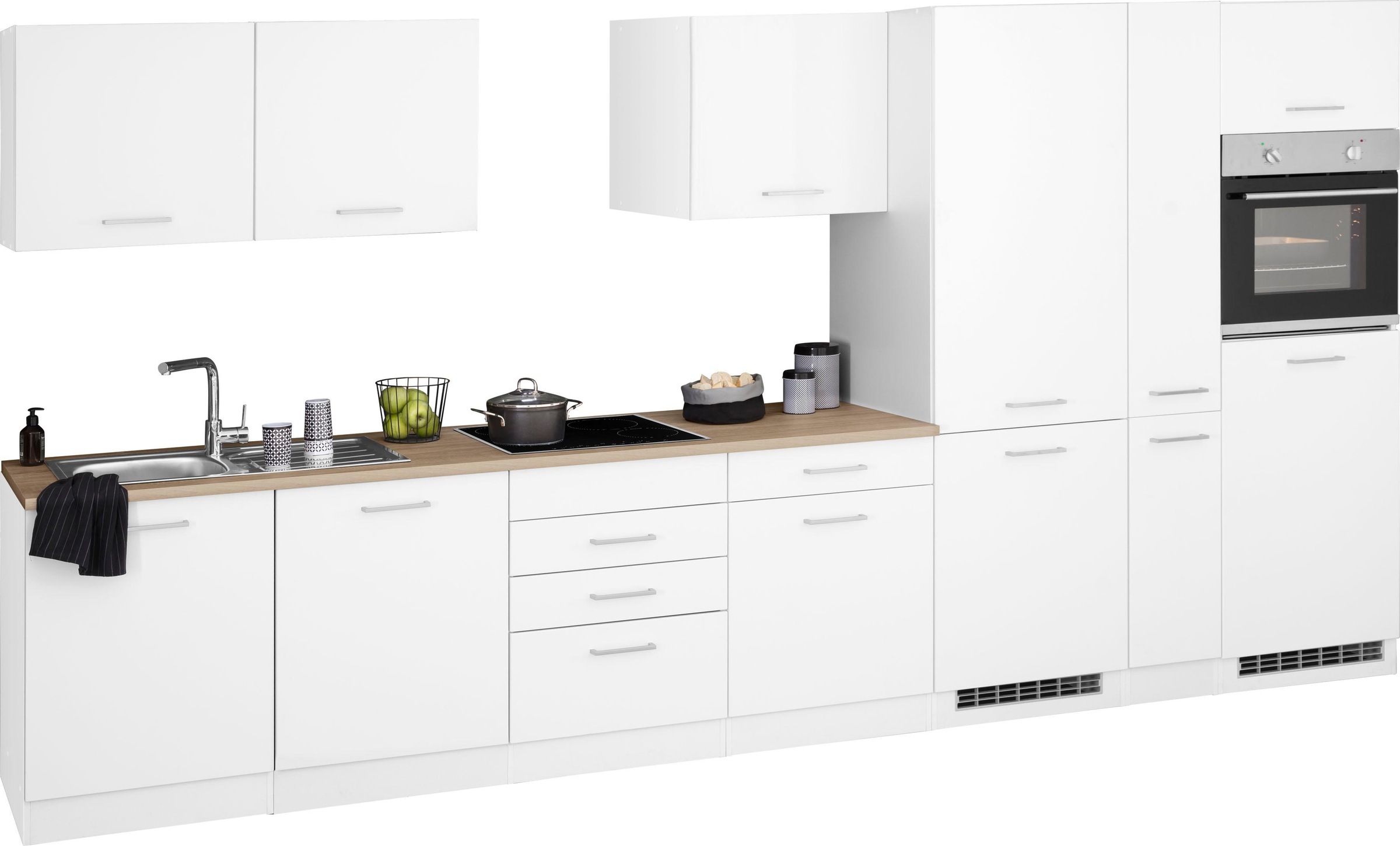 KOCHSTATION Küchenzeile »KS-Visby«, ohne E-Geräte, Breite 390 cm für Kühl/G günstig online kaufen