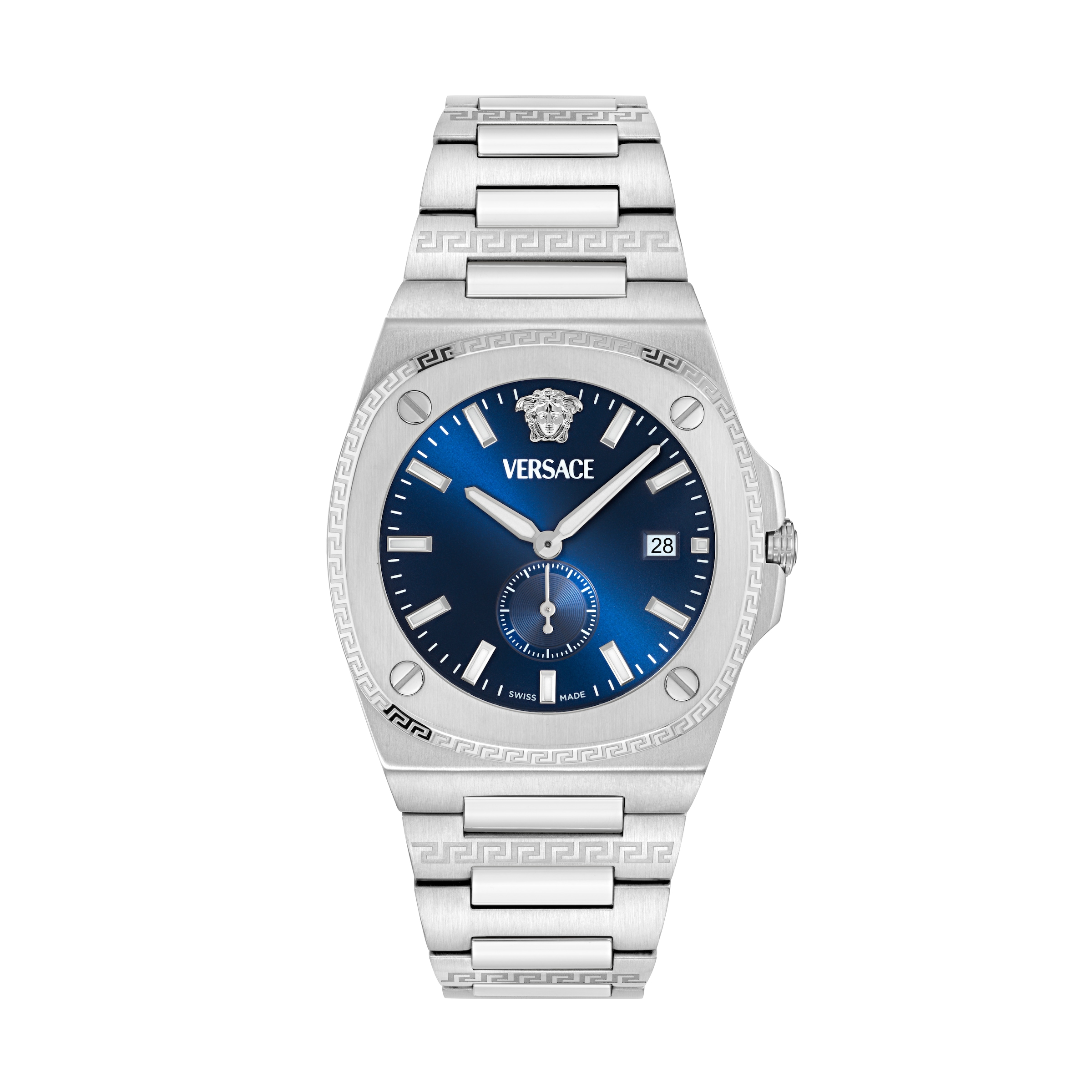 Versace Quarzuhr »TOLOMEO« Armbanduhr, Damenuhr, Herrenuhr, Swiss Made, Edelstahlarmband, analog