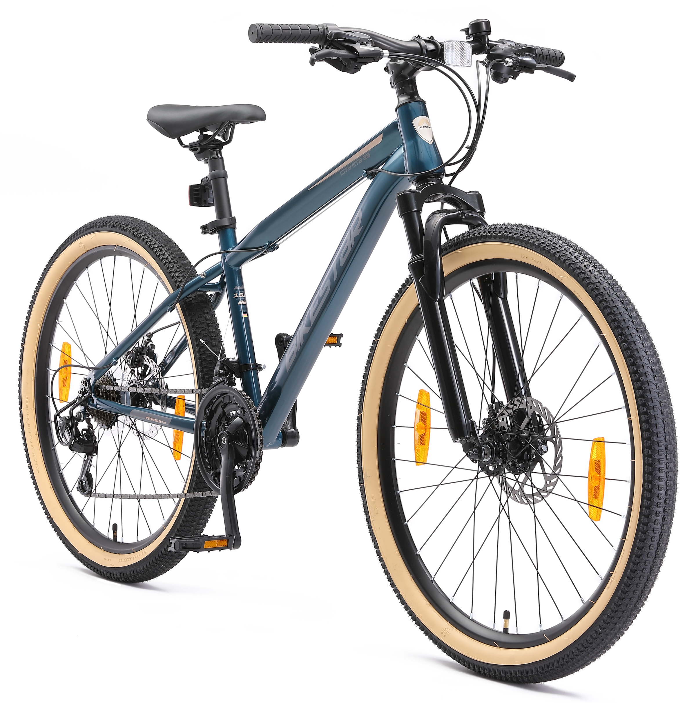 Bikestar Mountainbike 21 Gang Shimano RD-TY300 Schaltwerk Kettenschaltung für Damen und Herren, Kettenschaltung