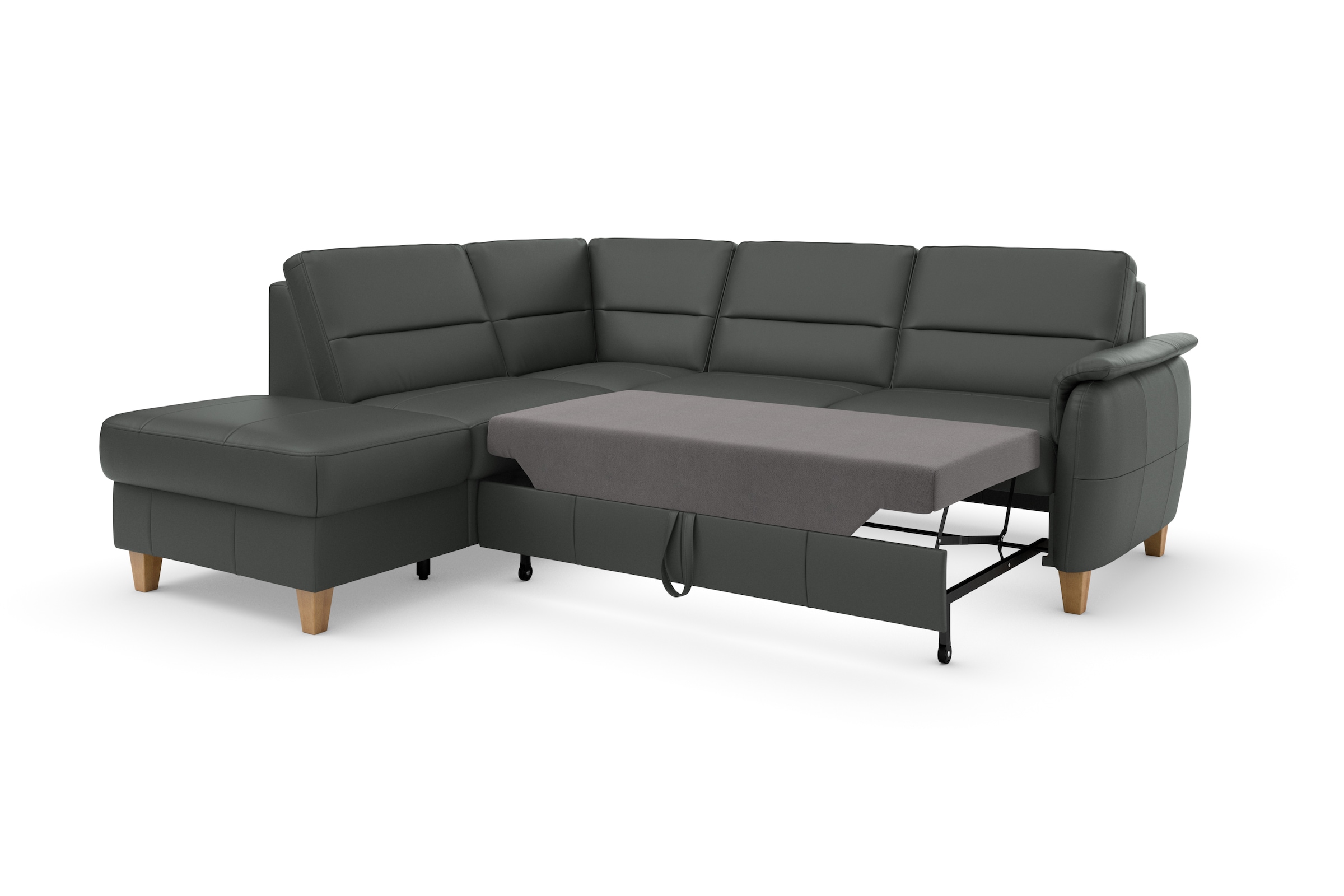 Home affaire Ecksofa »Palmera L-Form«, Federkern, wahlweise mit Bettfunktion und mit/ohne Stauraum