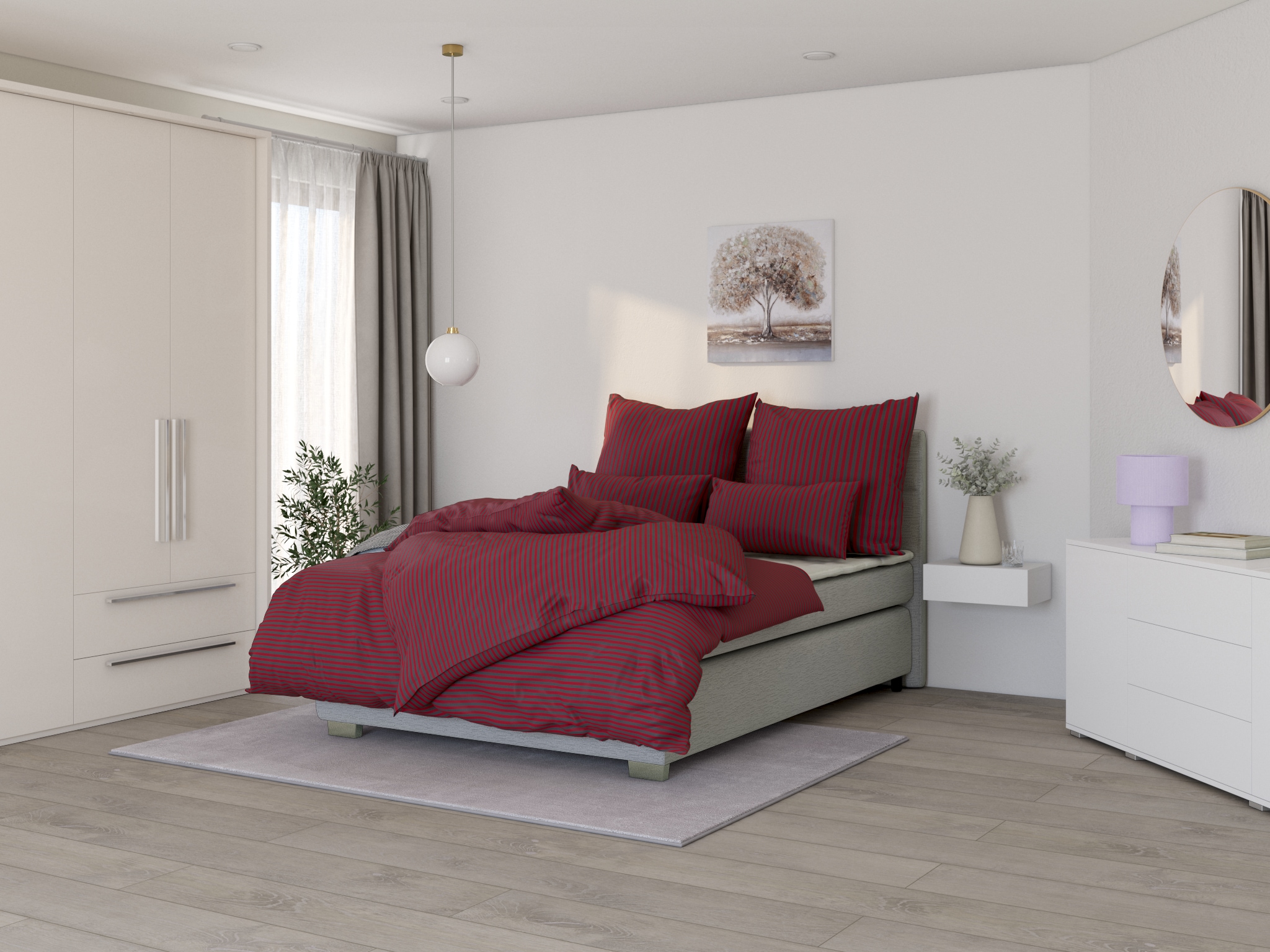 Bruno Banani Bettwäsche »Jassen« 2 Stk. tlg. moderne Bettwäsche aus Baumwolle, Bettwäsche mit Streifen-Design