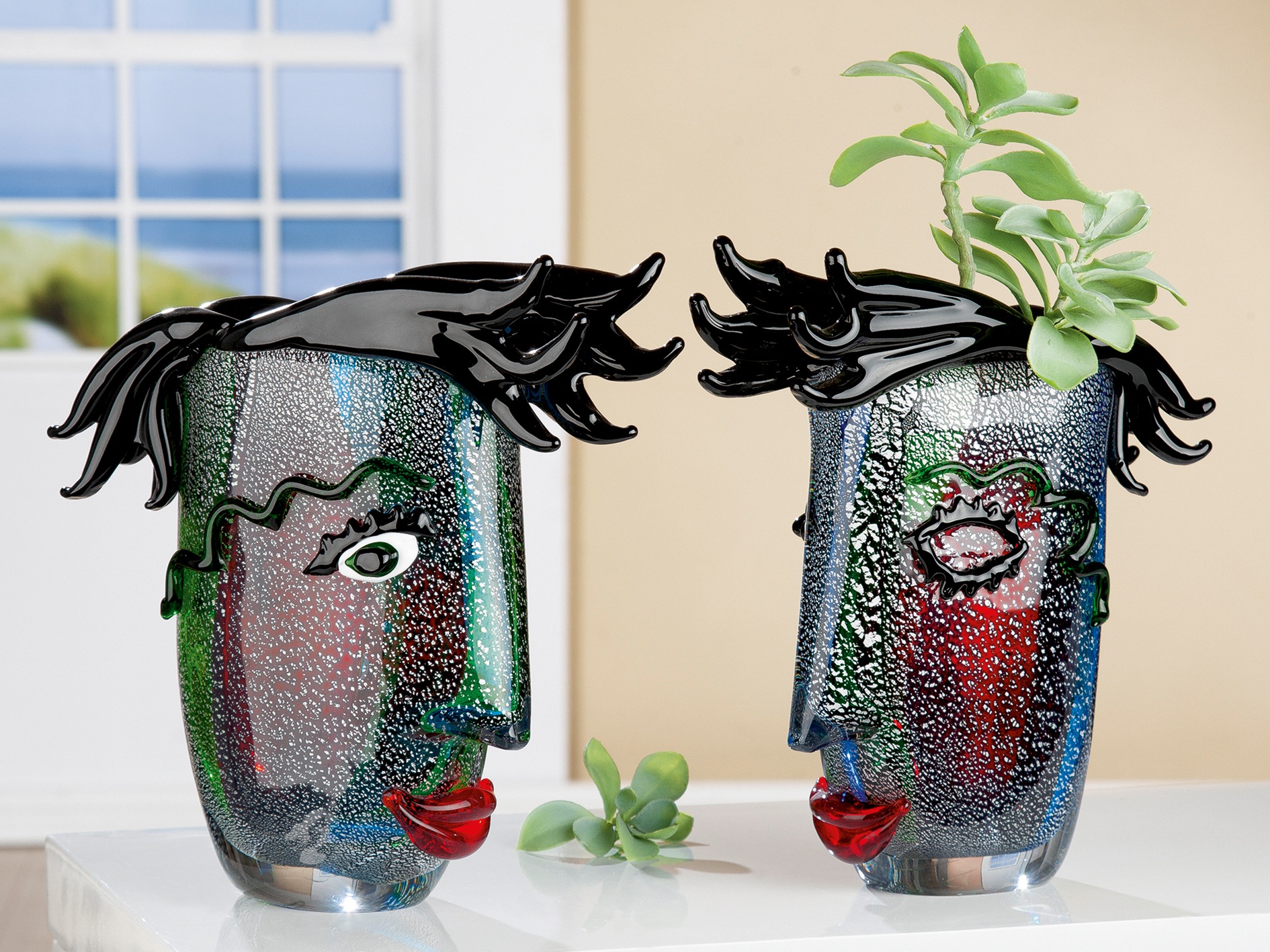 GILDE GLAS art Tischvase »Barbiere« aus Glas günstig online kaufen