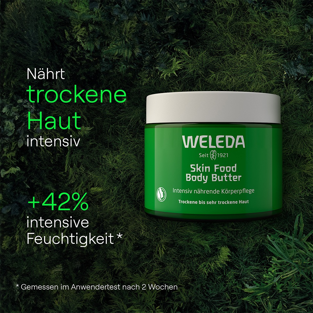 WELEDA Bodylotion »Skin Food Body Butter« zart schmelzende Körperpflege für trockene & raue Haut.