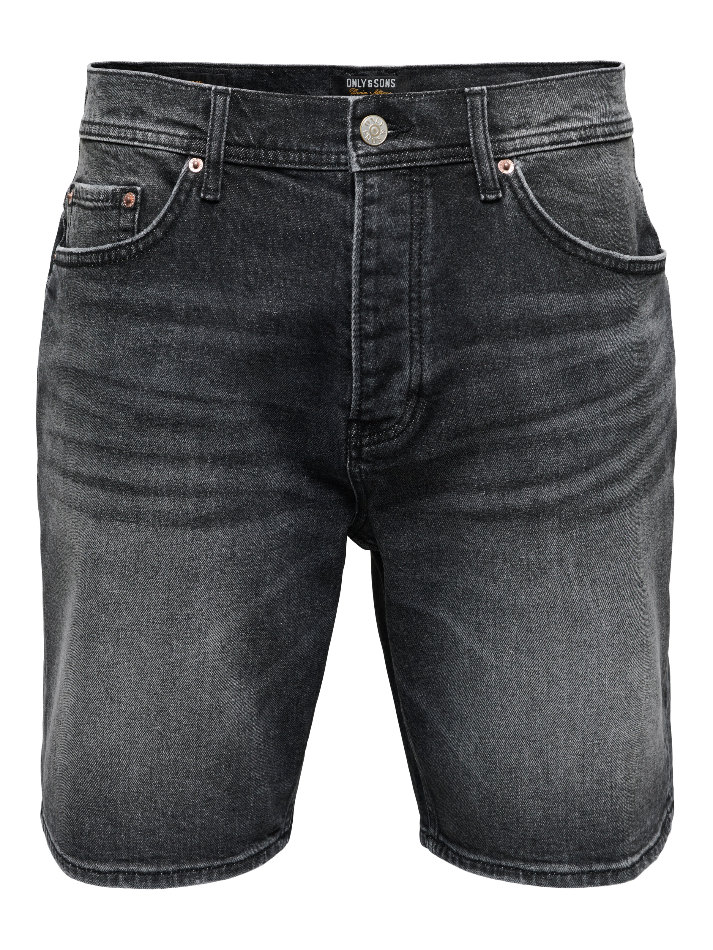 ONLY & SONS Jeansshorts »ONSEDGE PERF WB 6968 DOT DNM SHORTS NOOS« Baumwollmischung, straight fit
