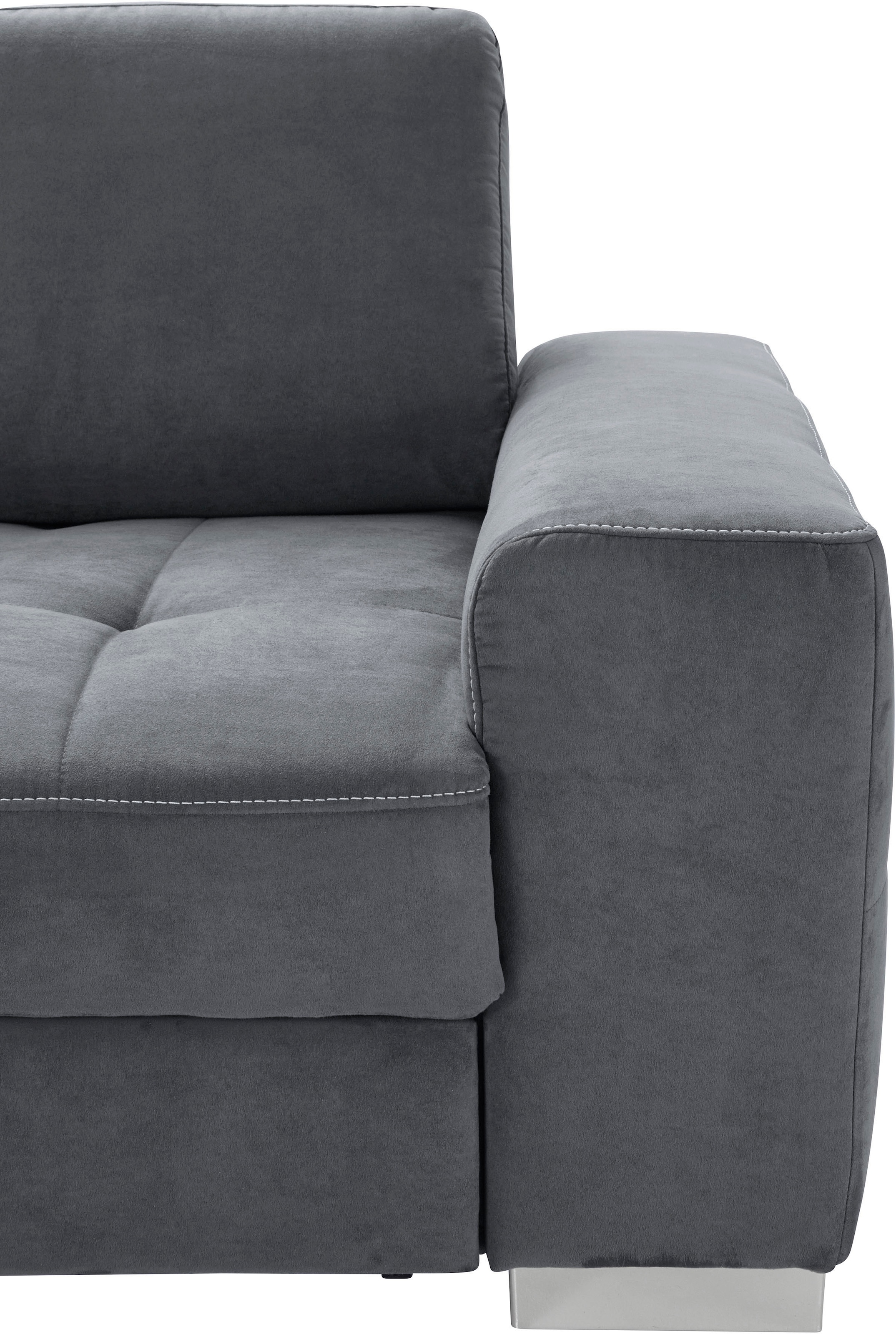 sit&more Ecksofa »Santorini L-Form«, mit Federkern und Sitztiefenverstellung, wahlweise mit Bettfunktion