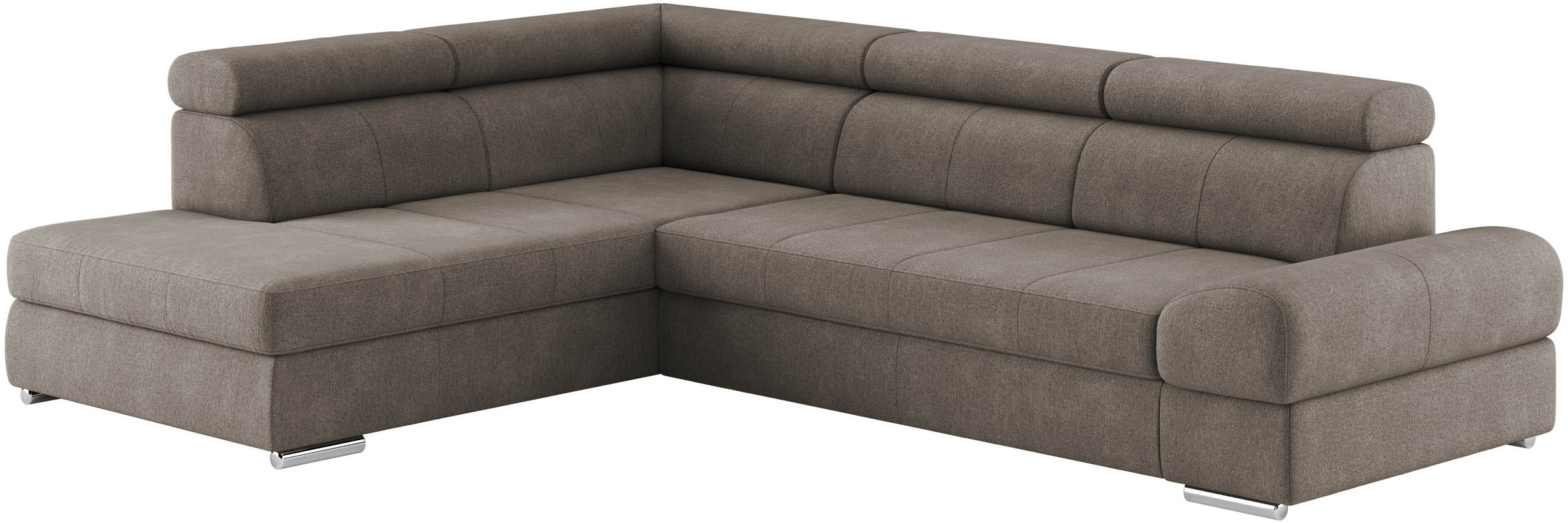 sit&more Ecksofa »Broadway L-Form«, mit verstellbaren Kopfteilen, wahlweise mit Bettfunktion