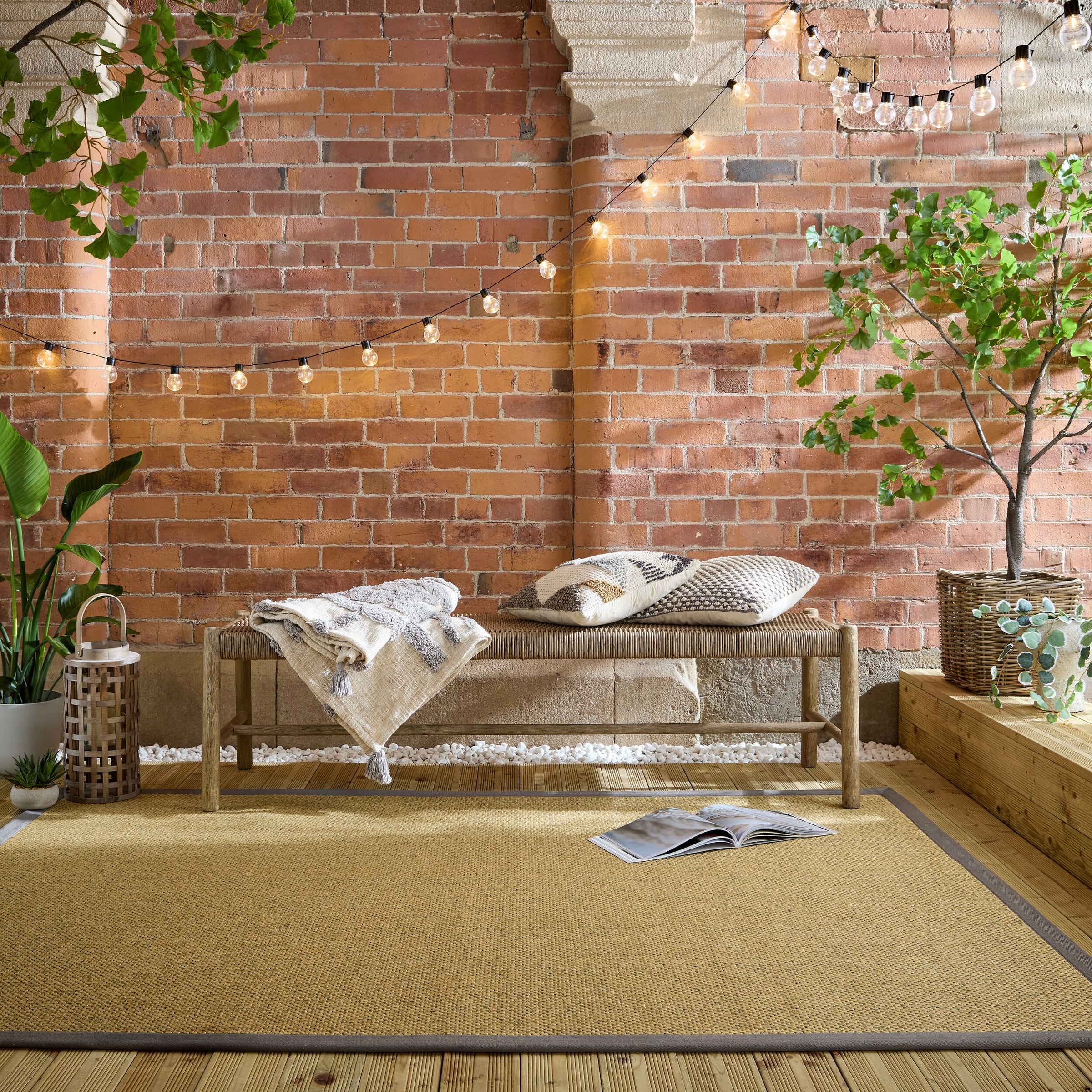 FLAIR RUGS Teppich »Sisal Look«, rechteckig, 6 mm Höhe, Sisal Look Border I günstig online kaufen